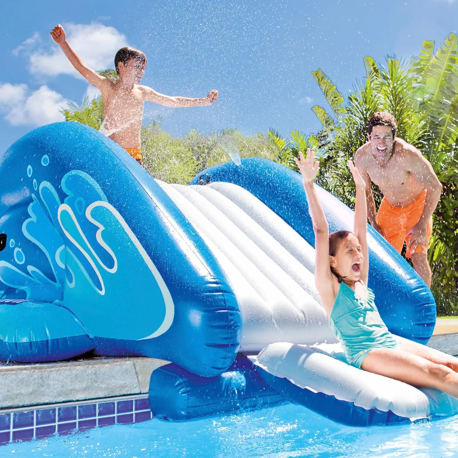 Intex Kool Splash Inflatable Swimming Pool Water Slide 58851ep