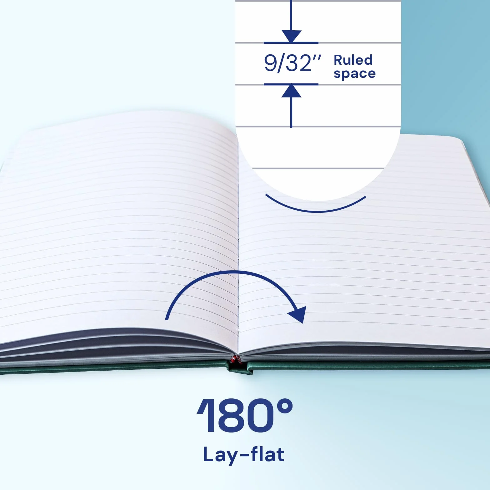 ONAVIA Carnet de Notes A5 Classique Papier Ligné Couverture Rigide Fermeture Elastique 160 Pages 80 g/m² Noir