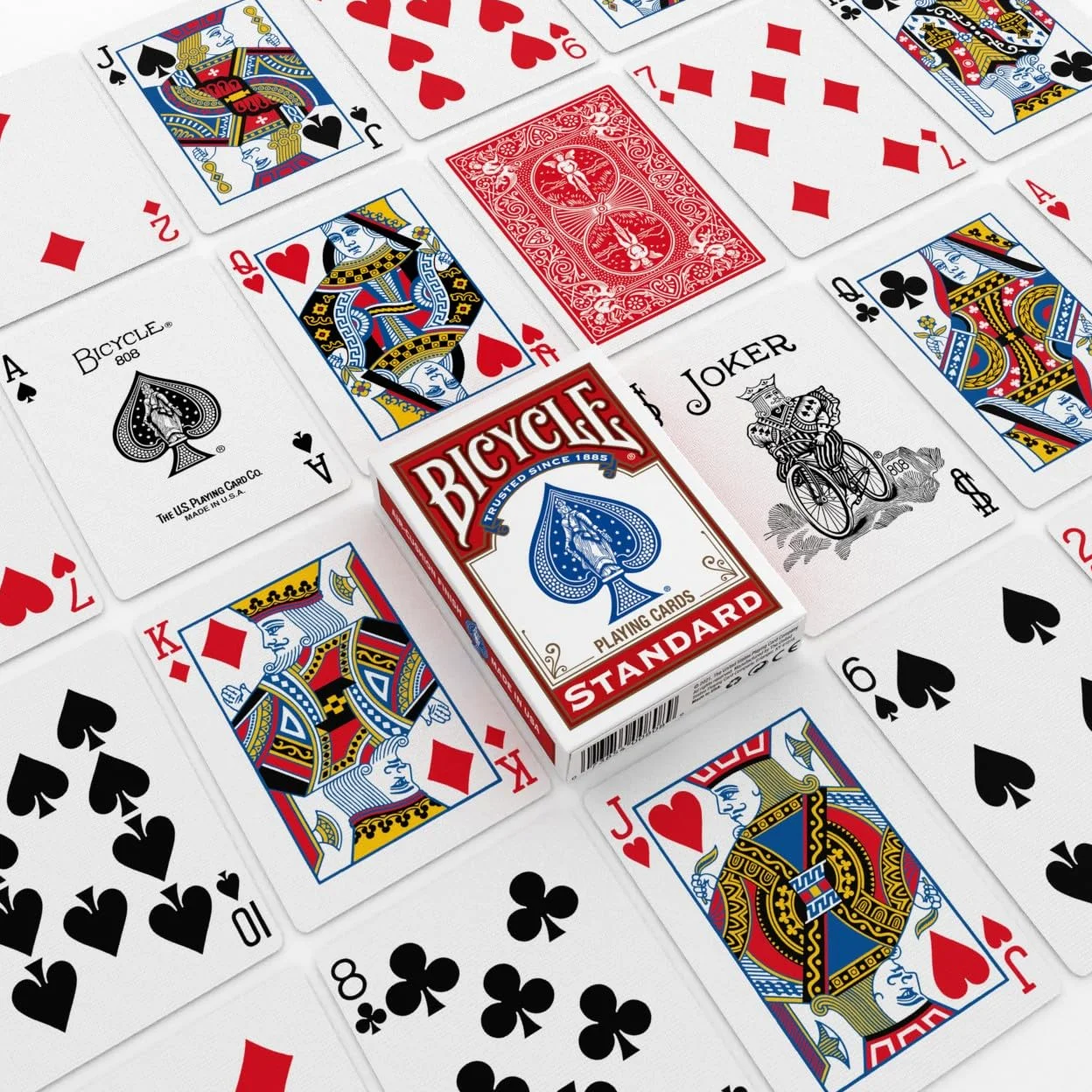 Bicycle Jeu de cartes standard, taille poker, lot de 12