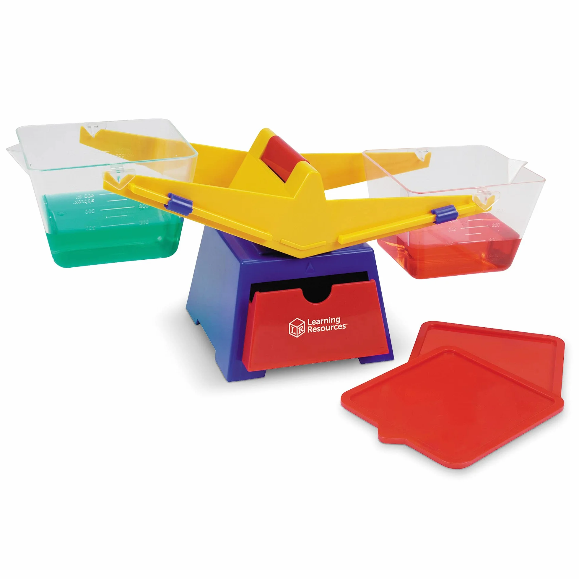 Learning Resources Balance Montessori Enfant – Éducative avec Seaux Amovibles – Mathématiques, Poids et Volume 3+ Ans