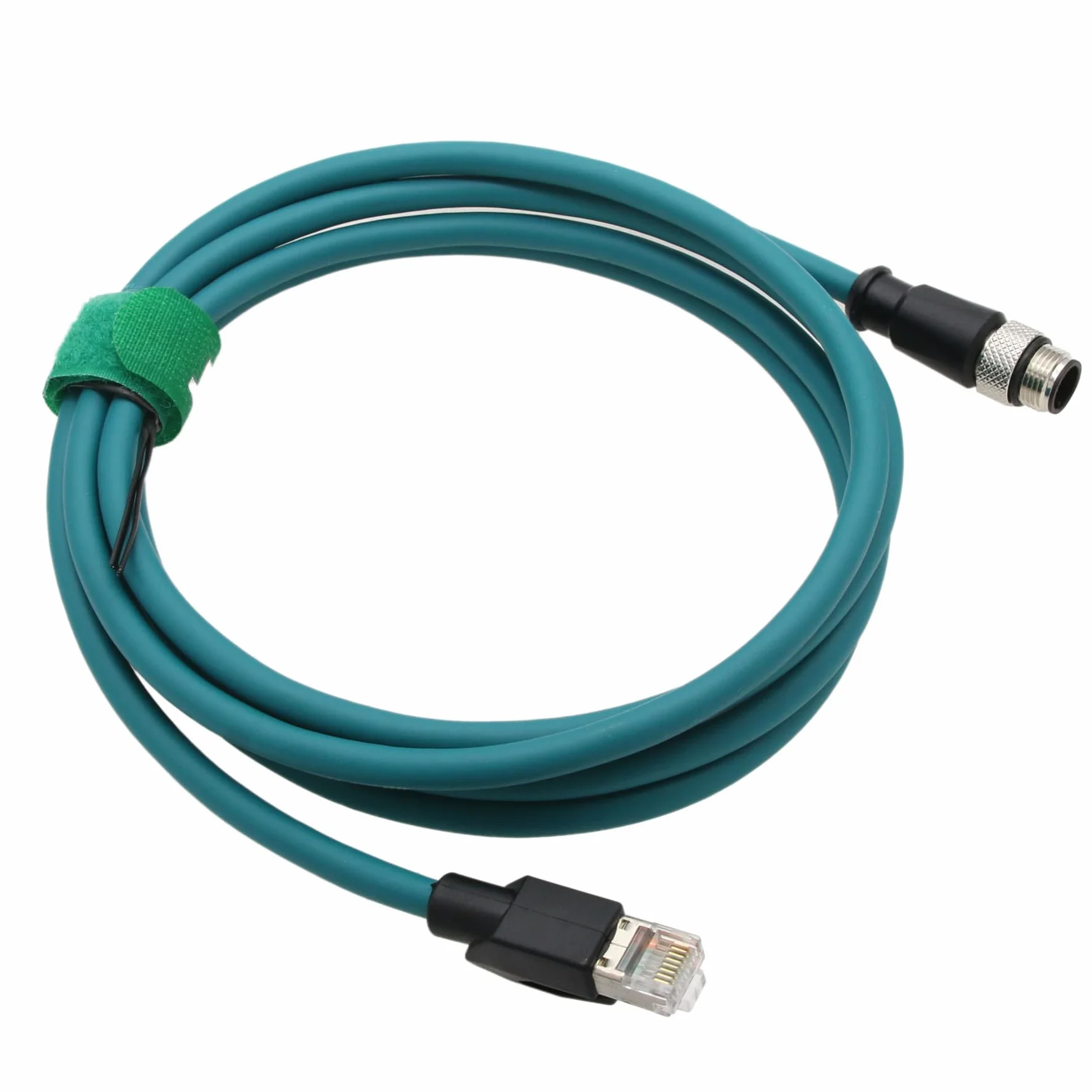 HangTon Ethernet CAT5e Cable M12 4 Pin D-Code to RJ45 2m for Keyence IV2, Datalogic 210N, Sick Omron Vision Sensor