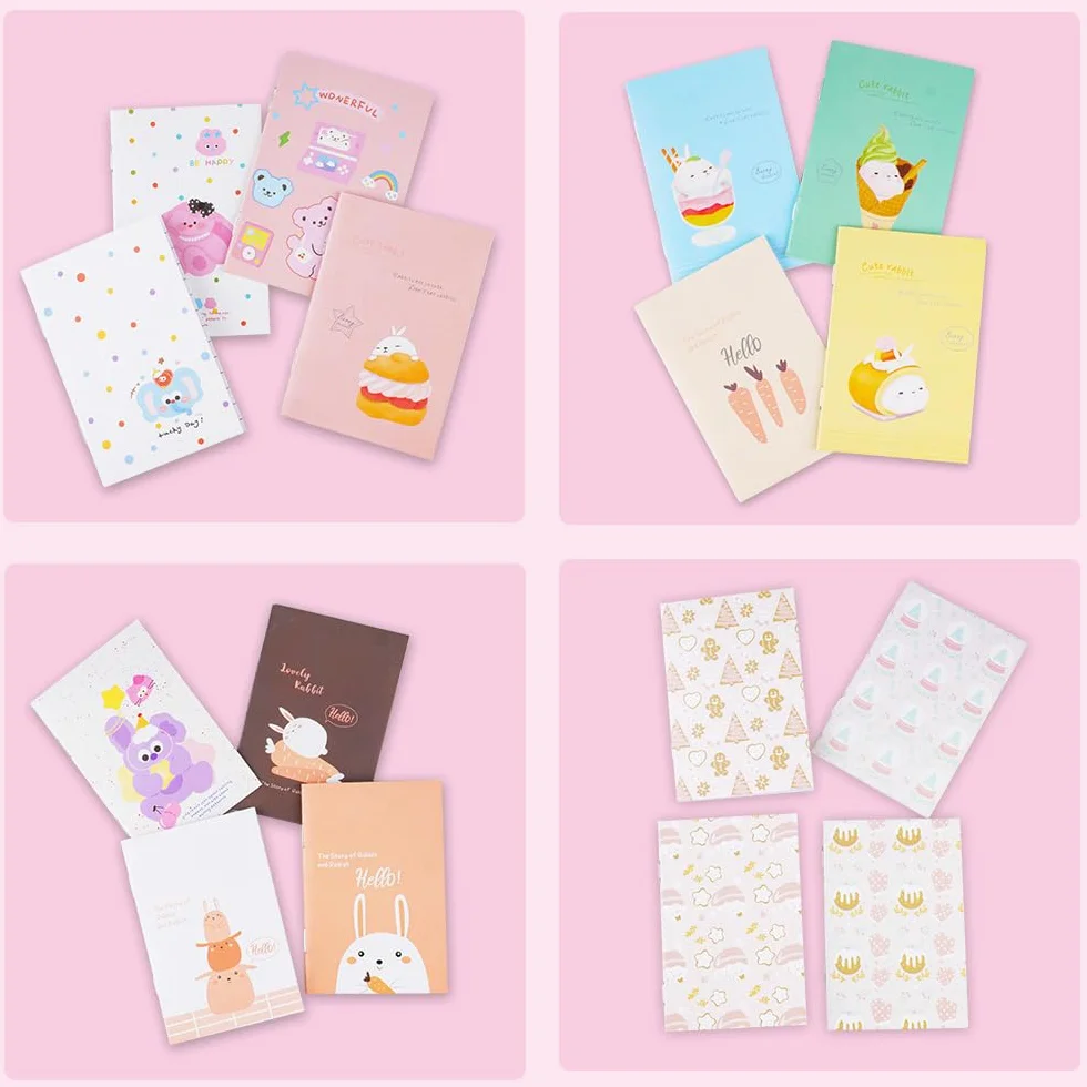 Petit Carnet de Notes de Poche 16 Pièces Couverture Souple Lapin