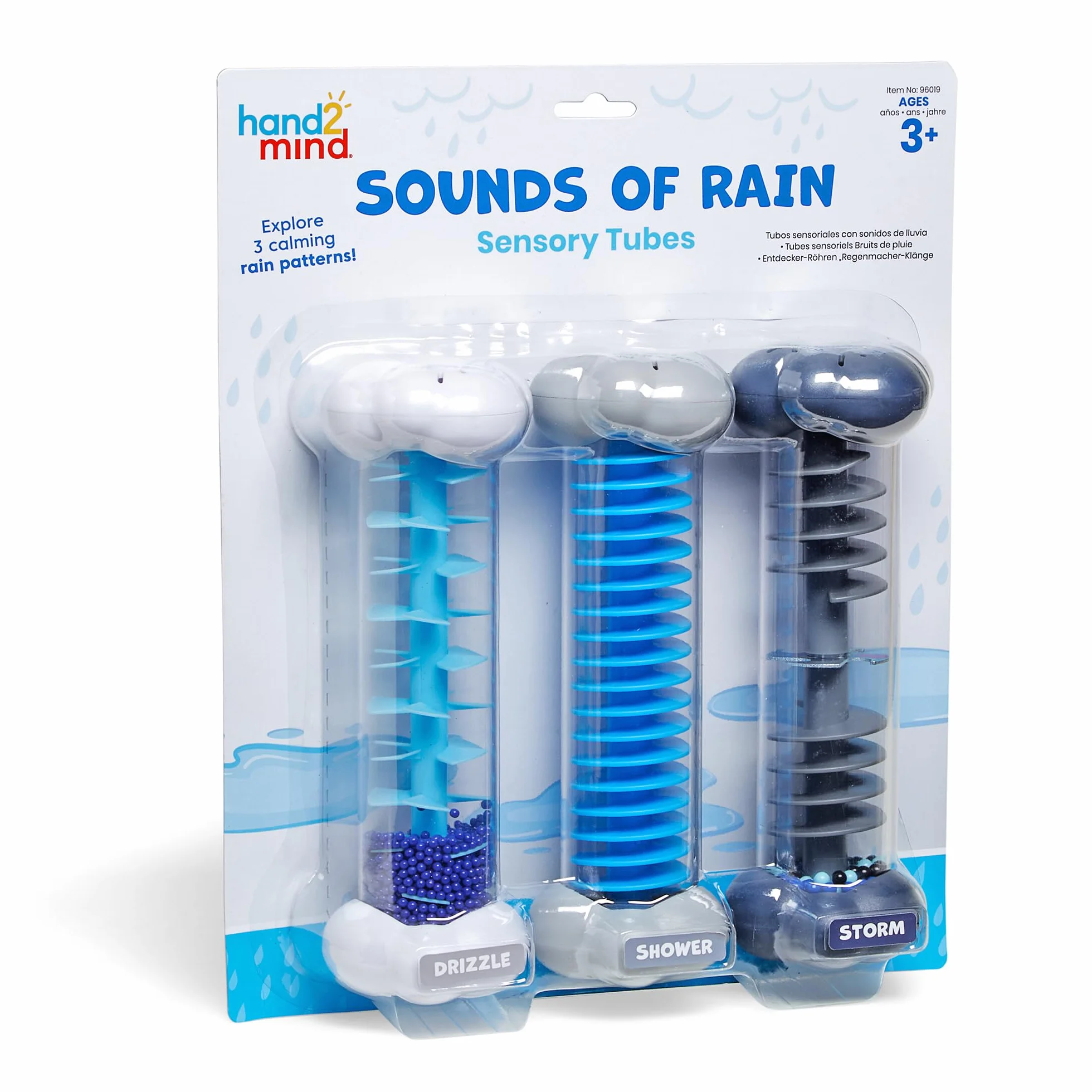Learning Resources Tubes sensoriels Les Sons de la météo, Jouets Mixtes, 3 Sons, dès 3 Ans