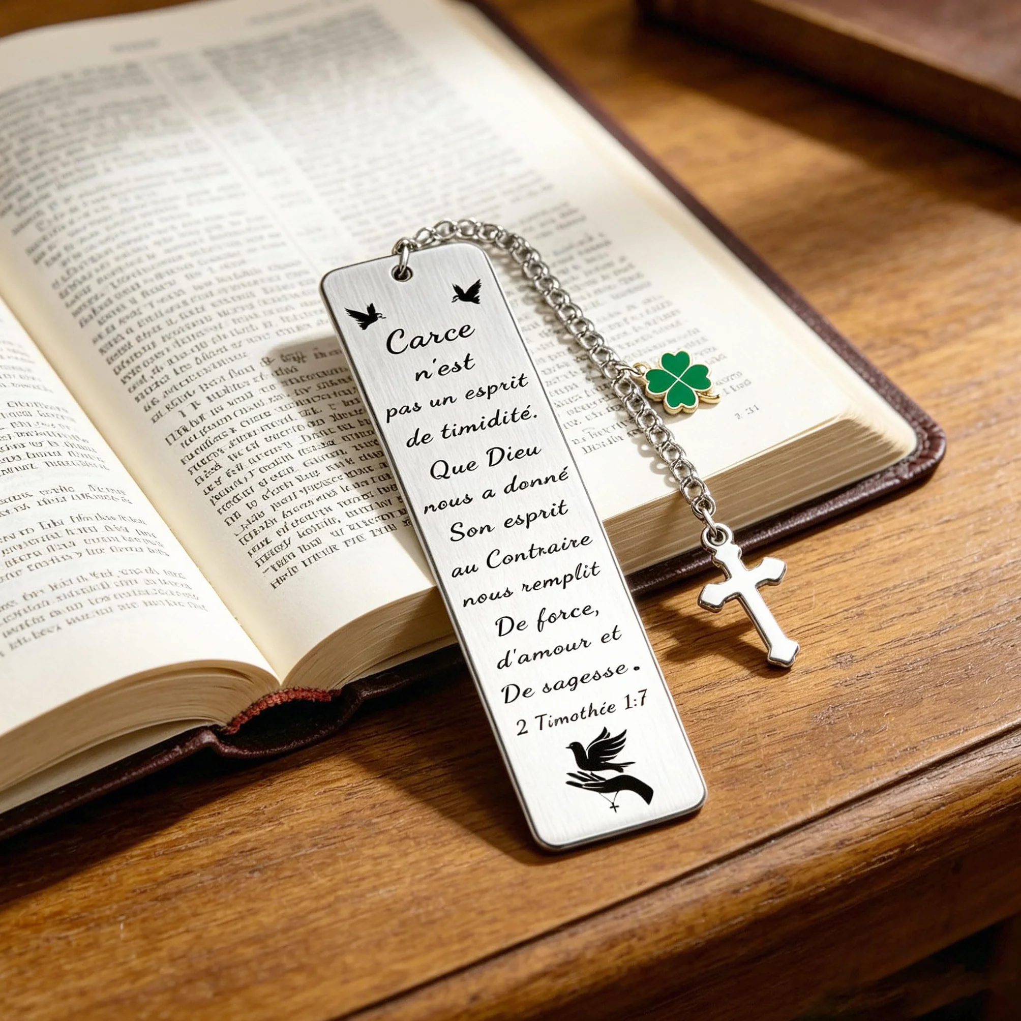 Marque-Page Chrétien Religieux pour Femme Homme Cadeau Communion Confirmation Baptême Anniversaire Calendrier Avent (2)