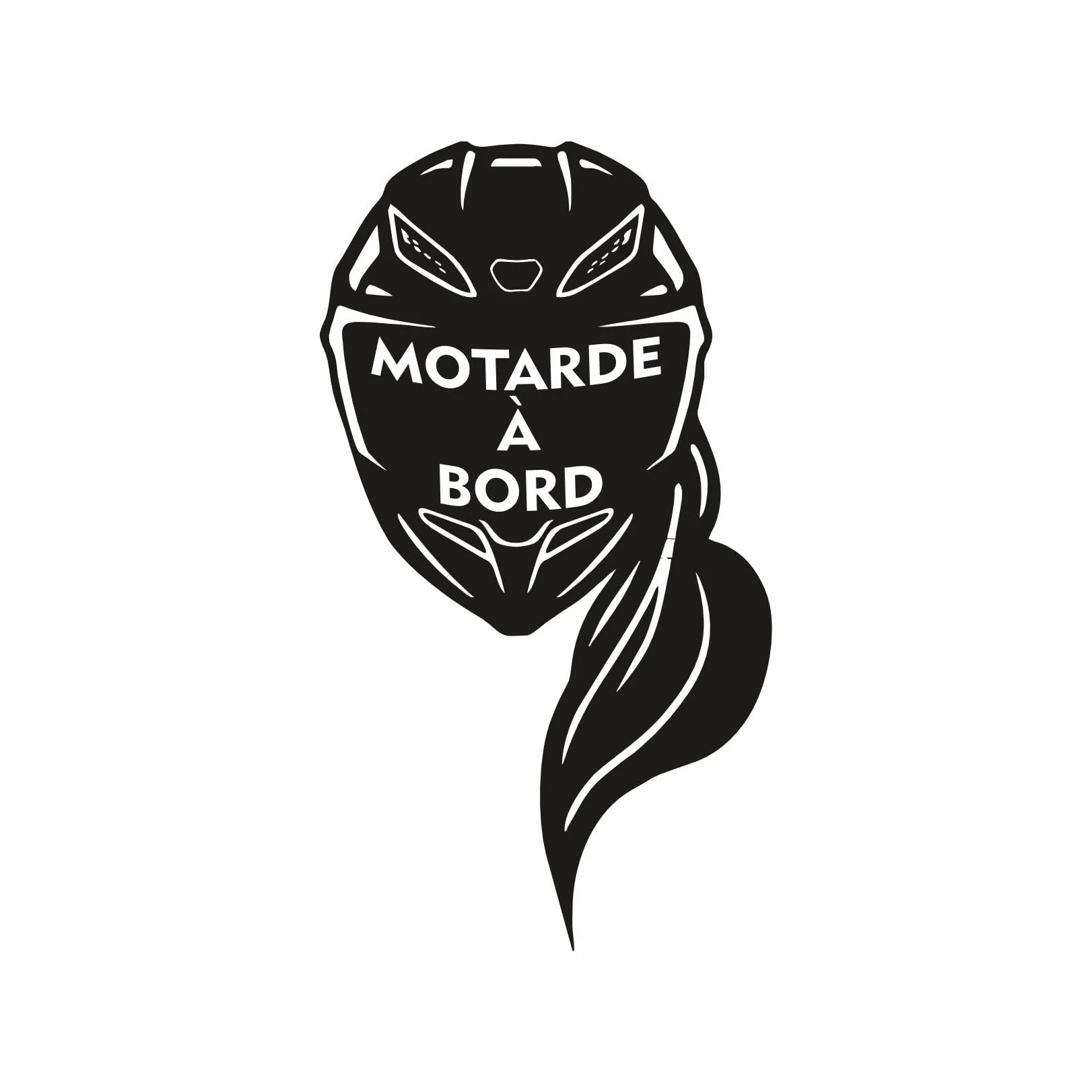 Autocollant voiture motarde à bord Graphstick vinyle noir 10 Count