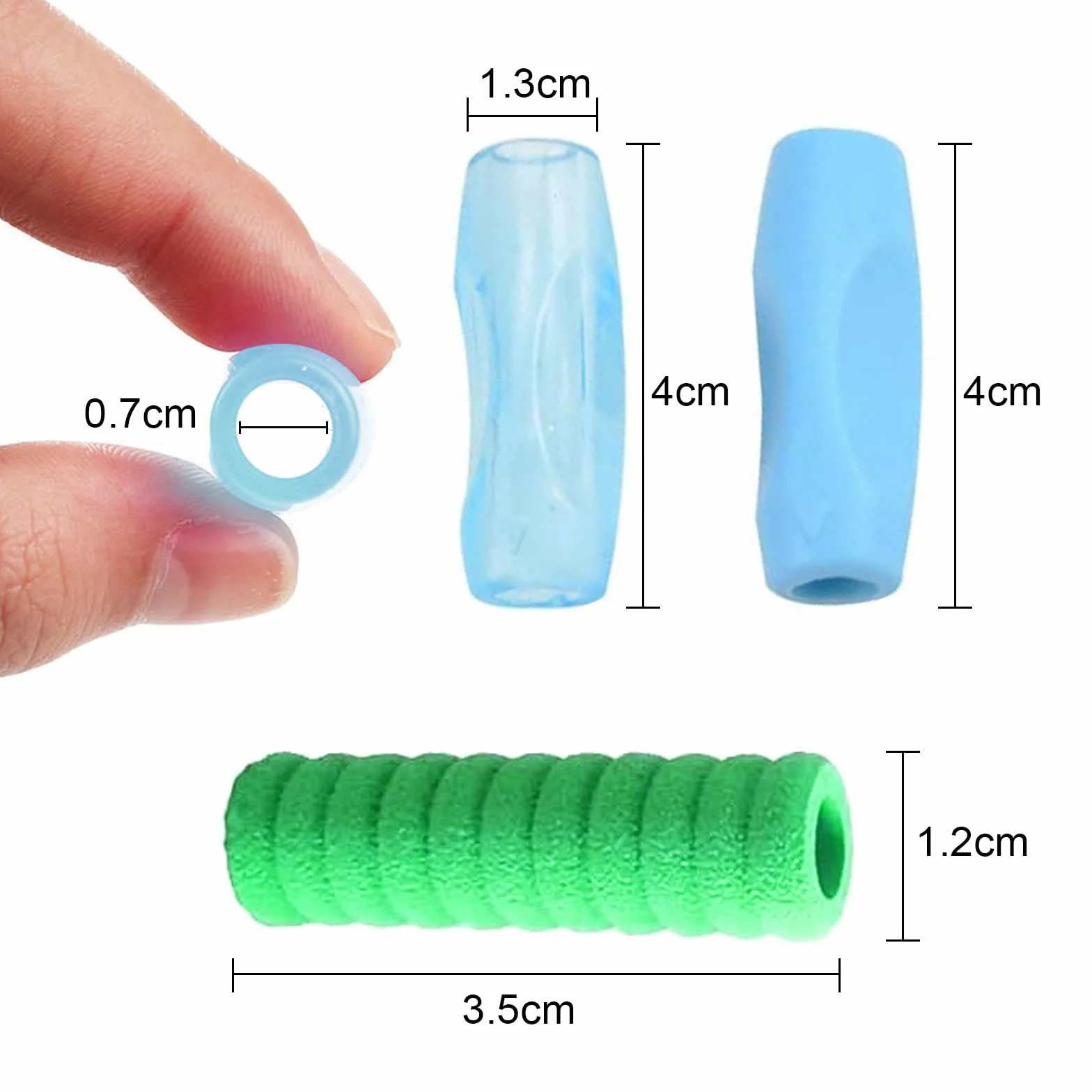 Poignées de crayon en silicone pour enfants, lot de 12, support de stylo ergonomique pour gaucher