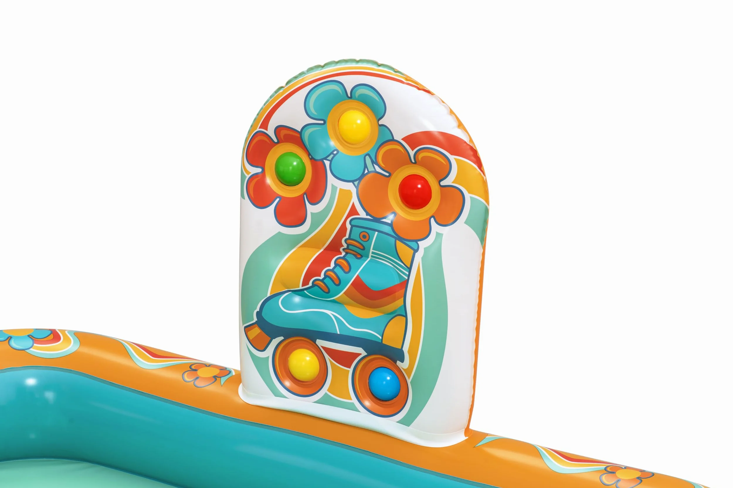 Bestway Aire de Jeux et Piscine Gonflable pour Enfants Retro Groove - 193 cm x 152 cm x 74 cm - Multicolore