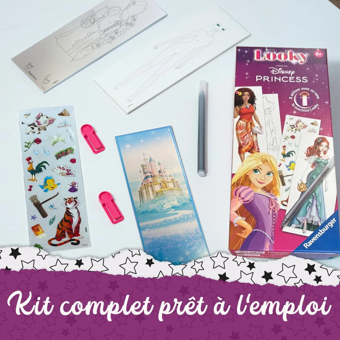 Ravensburger Looky Disney Princesses Machine Looky Dessin de Mode Stylisme Dès 6 Ans 25961
