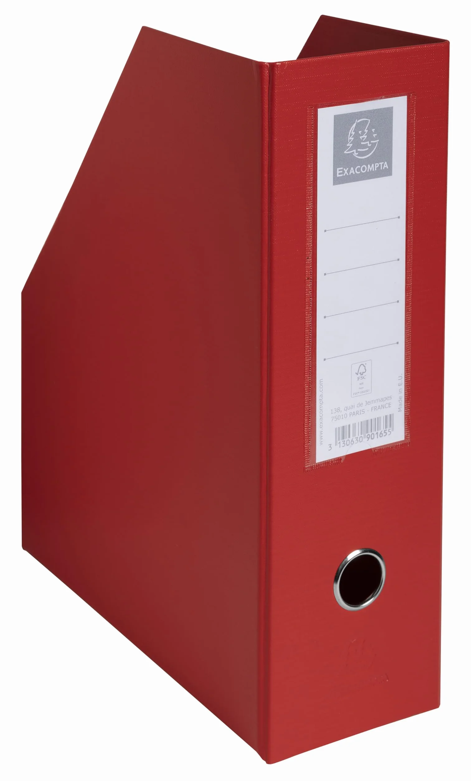 Exacompta Porte-revues carton extra rigide recouvert plastique 10 cm dos 25x31 cm A4 Rouge Carton de 10