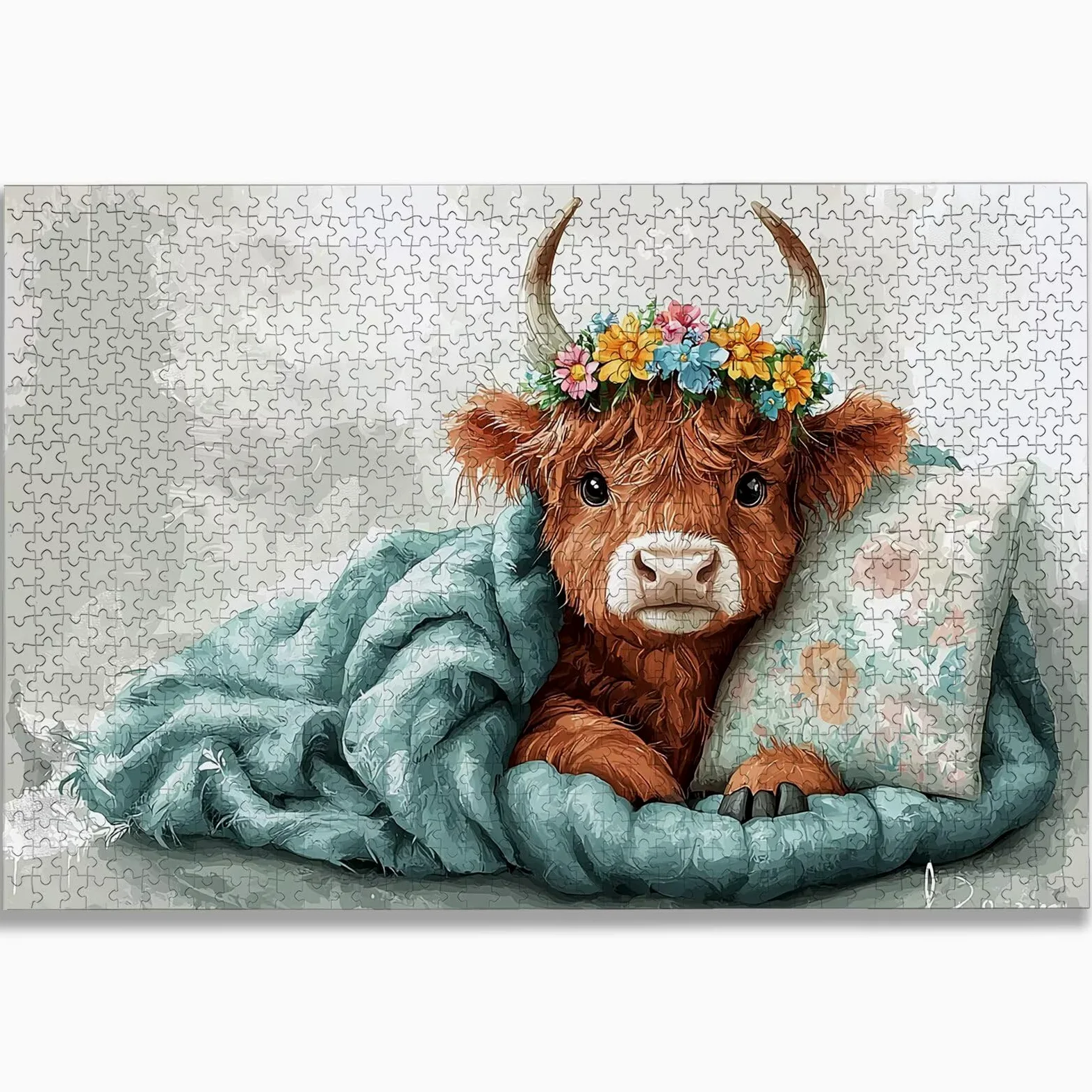 Puzzle Highland Cow 4000 Pièces Adultes, Puzzle 4000 Pièces pour Adultes et Enfants à Partir de 14 Ans, Animal Puzzles Bois de Qualité Supérieure avec Une Boîte d'emballage Exquise, Cadeaux, -3227