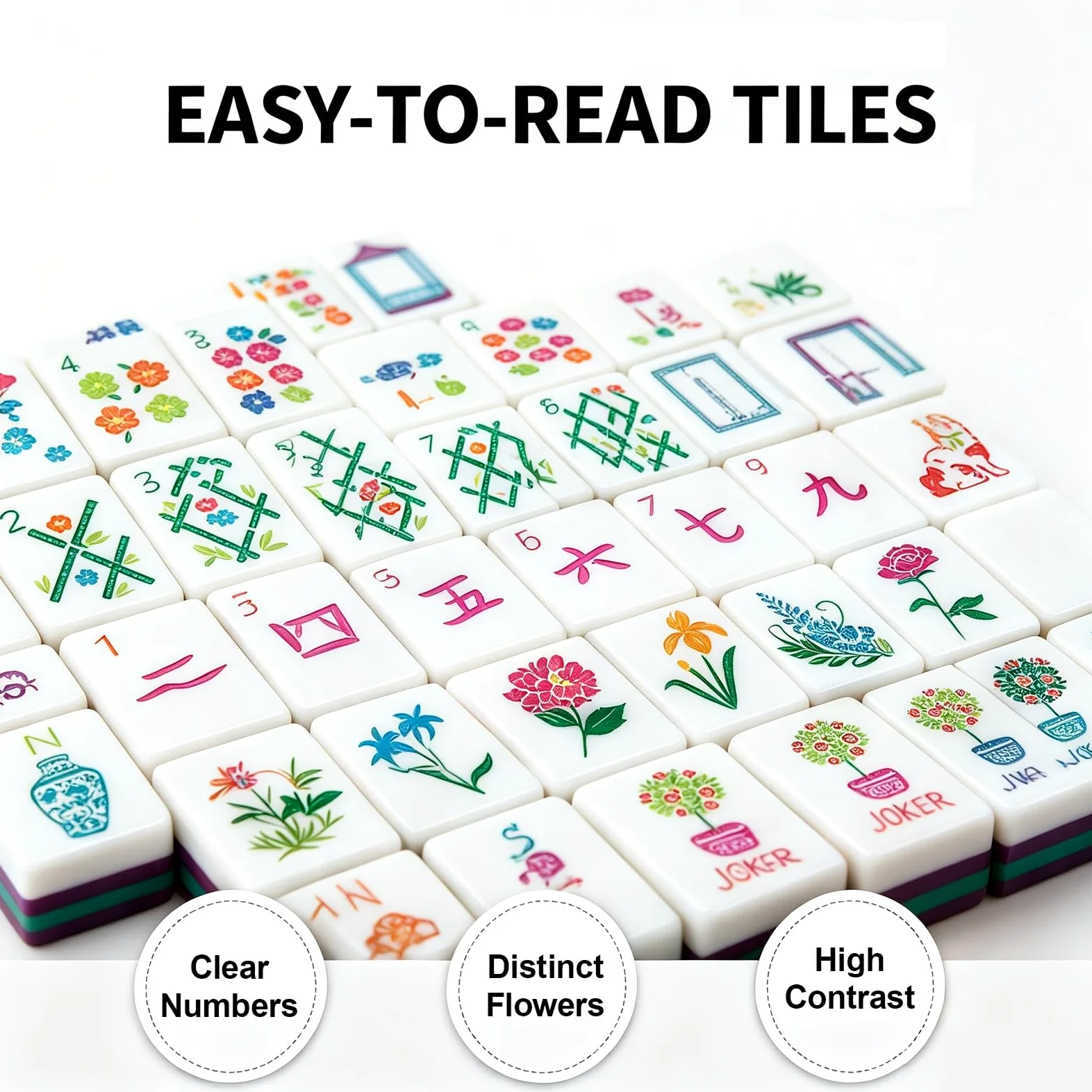 Set Tuiles Mahjong Premium 4 Couches 160 Pièces Acrylique Américain | Avec Tuiles Vierges et Dés Gravure Claire pour Soirées Famille et Événements(Deep Teal)