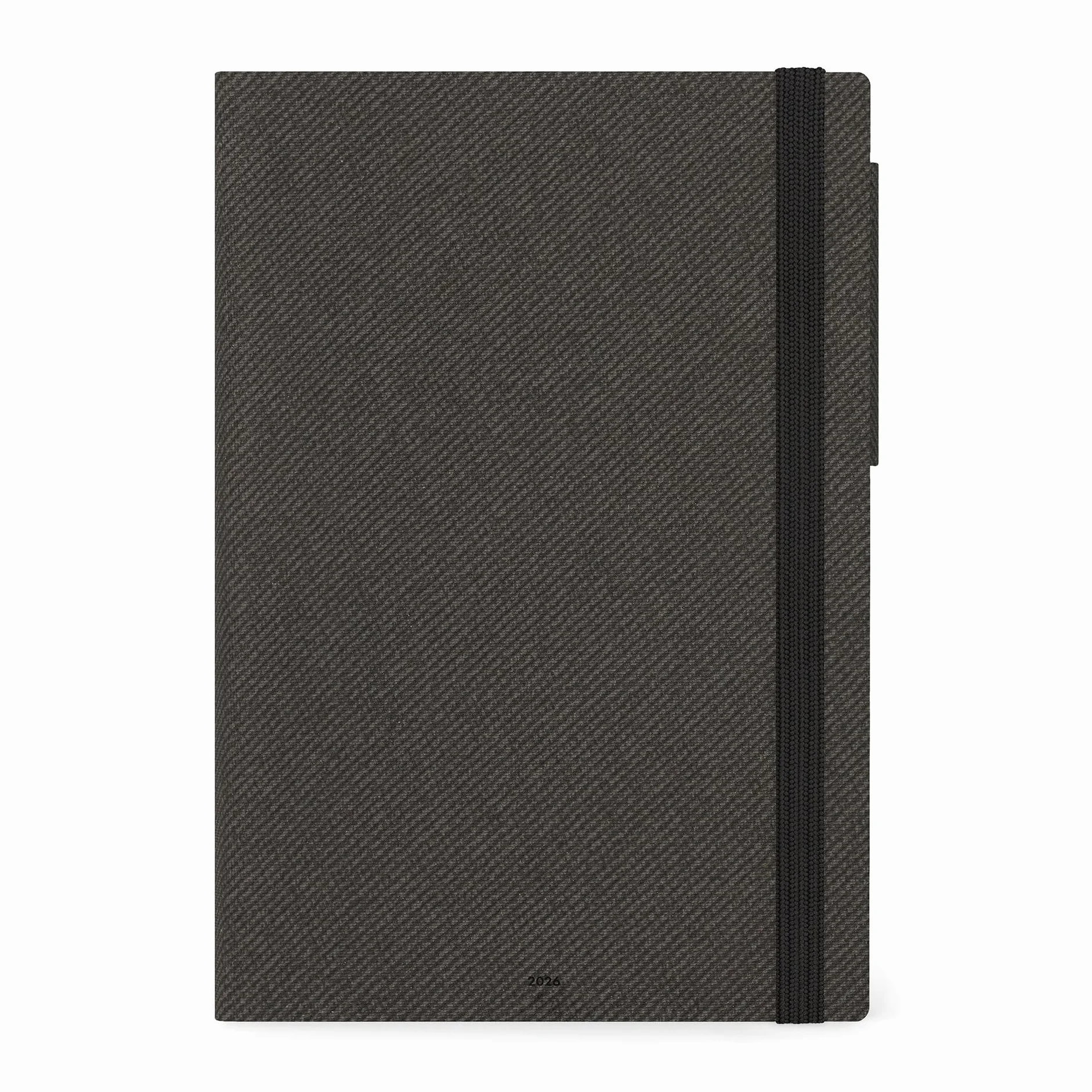 Legami Grand agenda journalier 2026 Deep Graphite 12 mois large fermeture élastique papier FSC certifié 17 x 24 cm