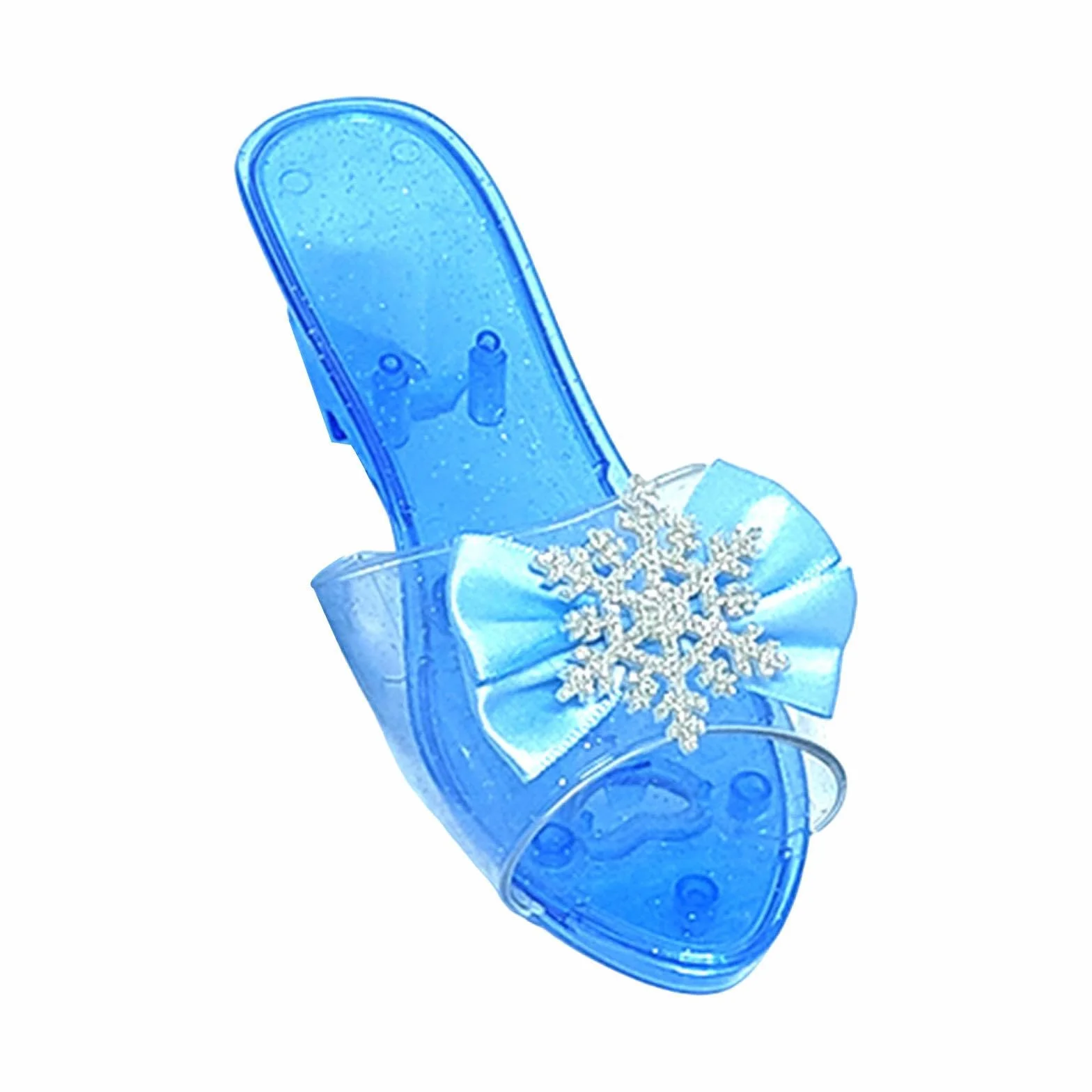 predolo Chaussures de Princesse à Enfiler pour déguisement, Bleu