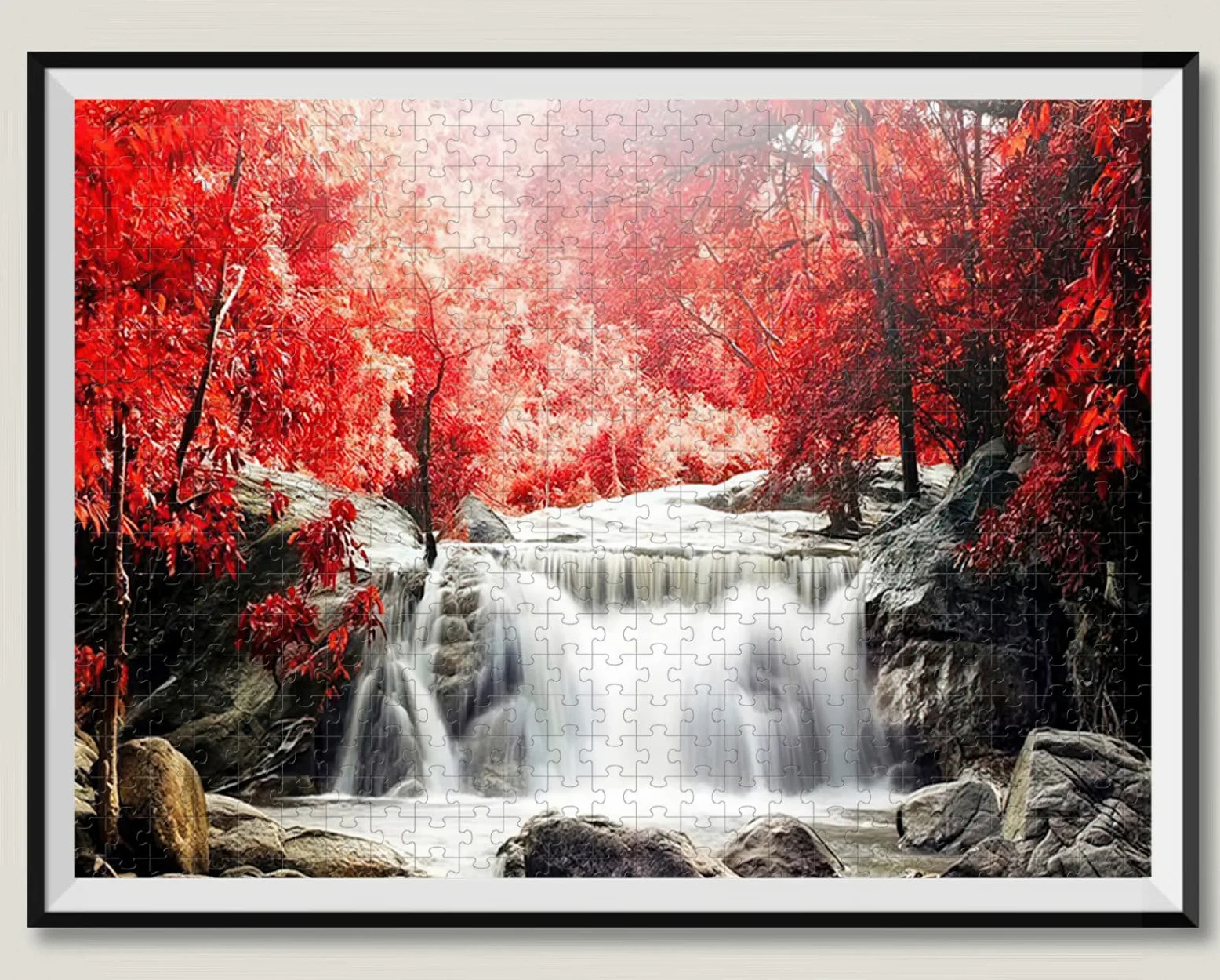 Puzzle Adulte 4000 pièces Cascade d'érable Rouge pour Enfants avec développement intellectuel