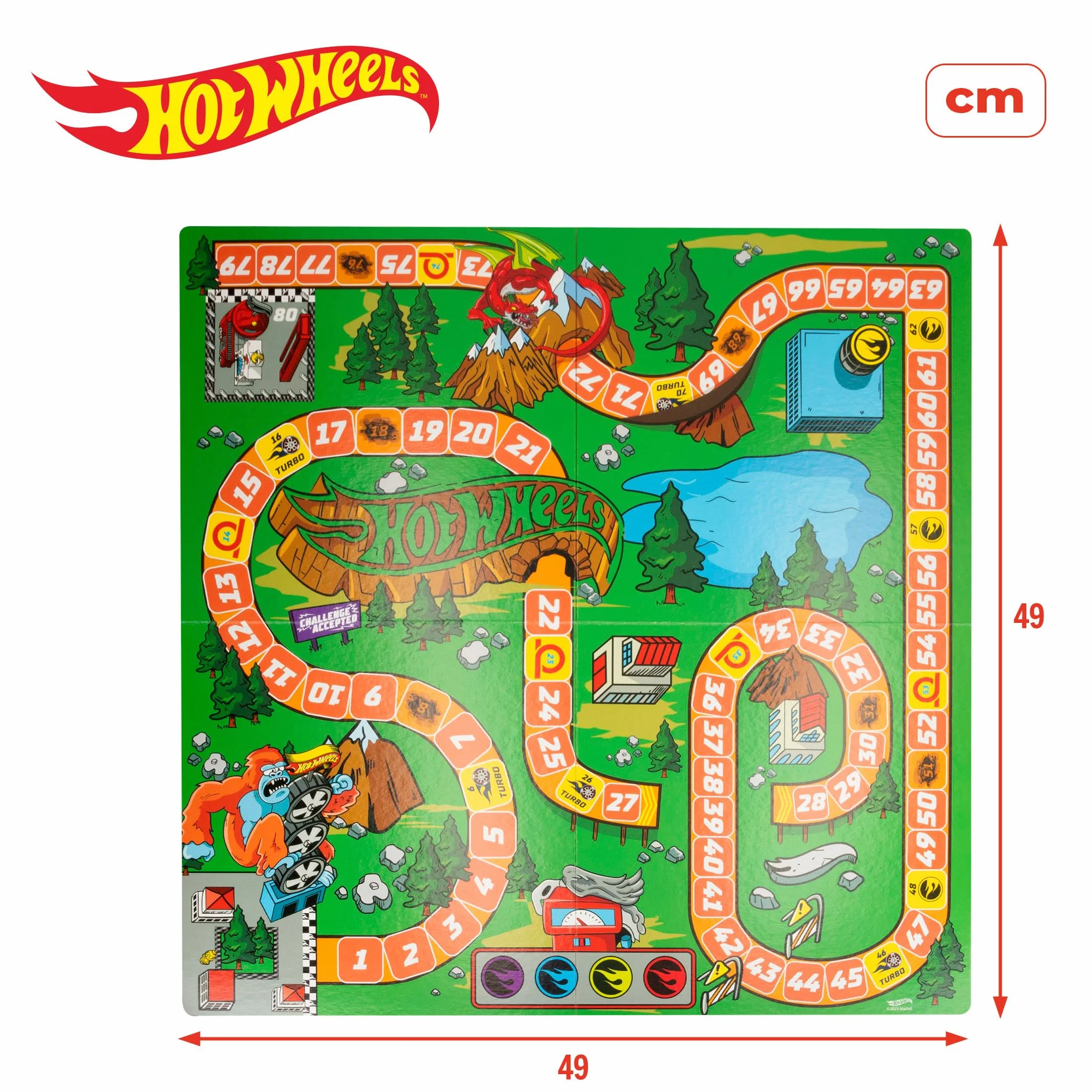 Lisciani Hot Wheels Speed Race Game Jeu de l’Oie dès 5 Ans Jeu de Société Classique pour 2 à 4 Joueurs