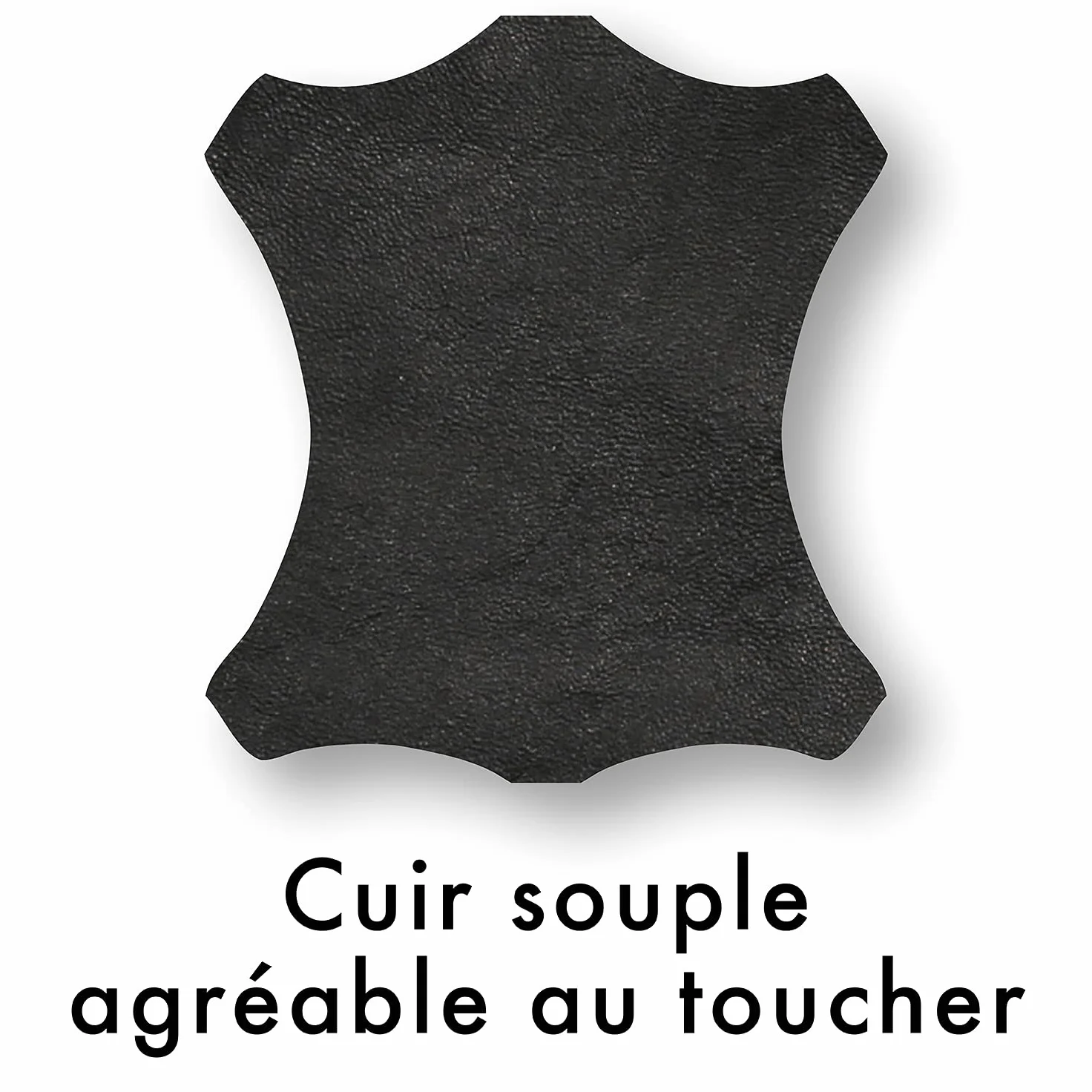 Clairefontaine Trousse Scolaire Ronde Noire Ø5,5x22 cm Cuir d'Agneau