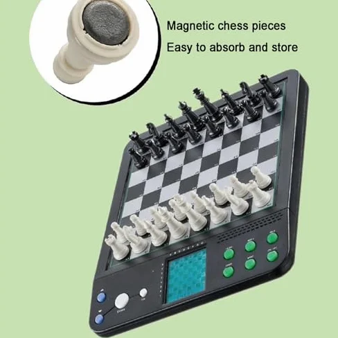 Échiquier électronique avec pièces magnétiques et écran LCD pour jeu d'échecs interactif homme-machine, idéal pour débutants et amateurs