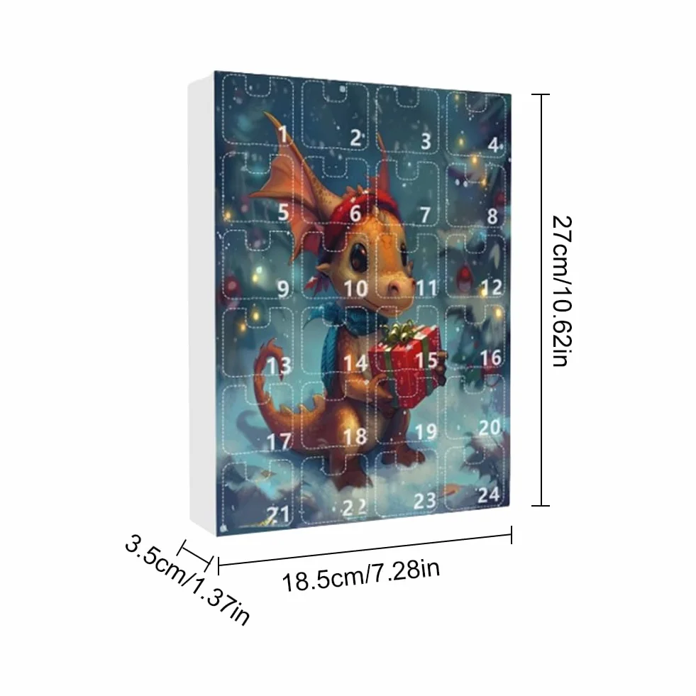 Calendriers de l'Avent 24 Jours Dragon Décorations Suspendables Pendentif Collectionnable pour Adolescents Décoration d'Intérieur Sapin de Noël