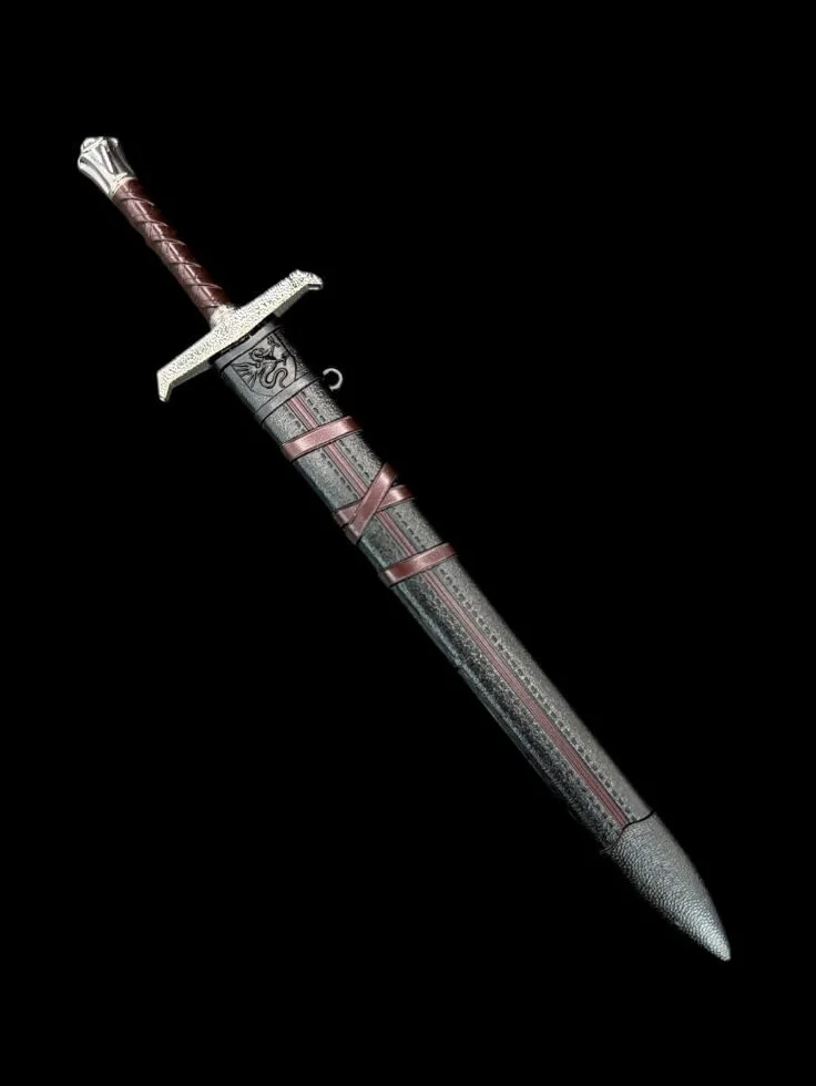 Ouvre Lettre Excalibur 22 cm avec Support Gaine Boîte Cadeau - Coupe Papier Collection King Arthur