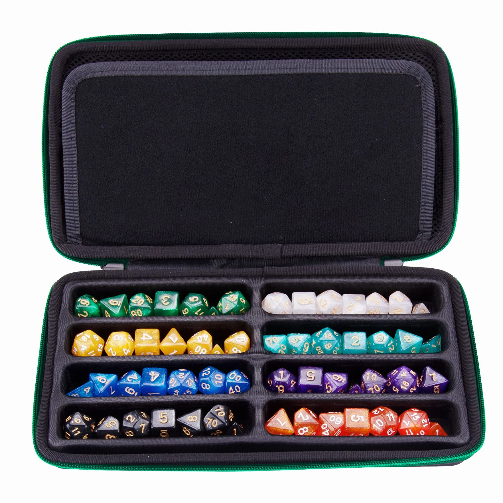 SIQUK Etui à Dés Boîte de Rangement pour Dés avec Poignée Plateau Amovible Contient 8 Jeux DND Donjons et Dragons