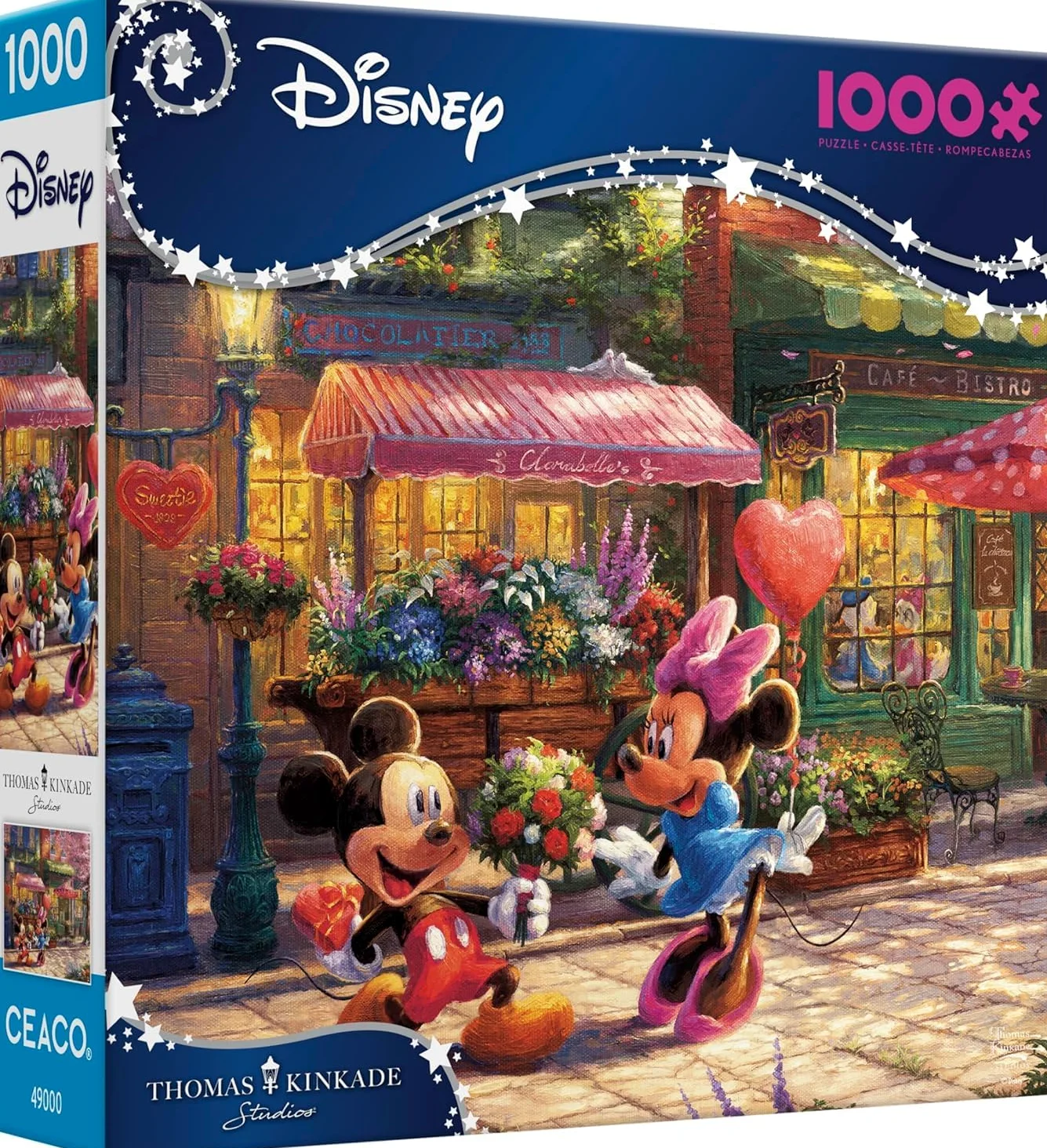 Ceaco - Thomas Kinkade - Disney - Mickey & Minnie Sweetheart Café - 1000 Piece Jigsaw Puzzle