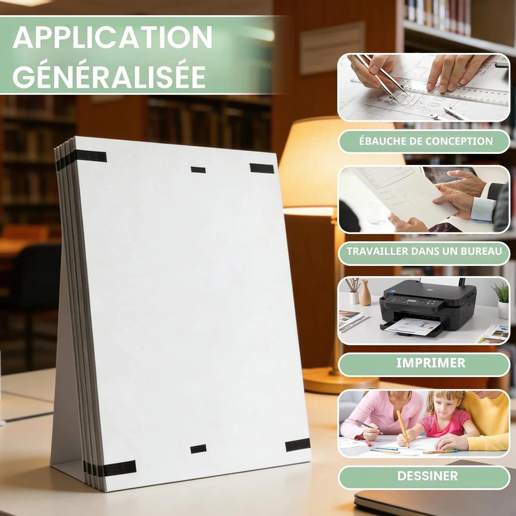 Papier Thermique A4 Pliable 200 Feuilles Sans BPA Séchage Rapide pour Imprimante Thermique