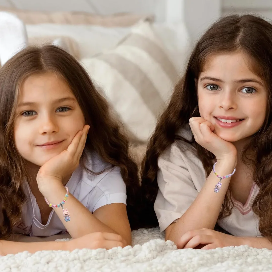 Bracelets tressés réglables cartoon mignon pour filles enfants