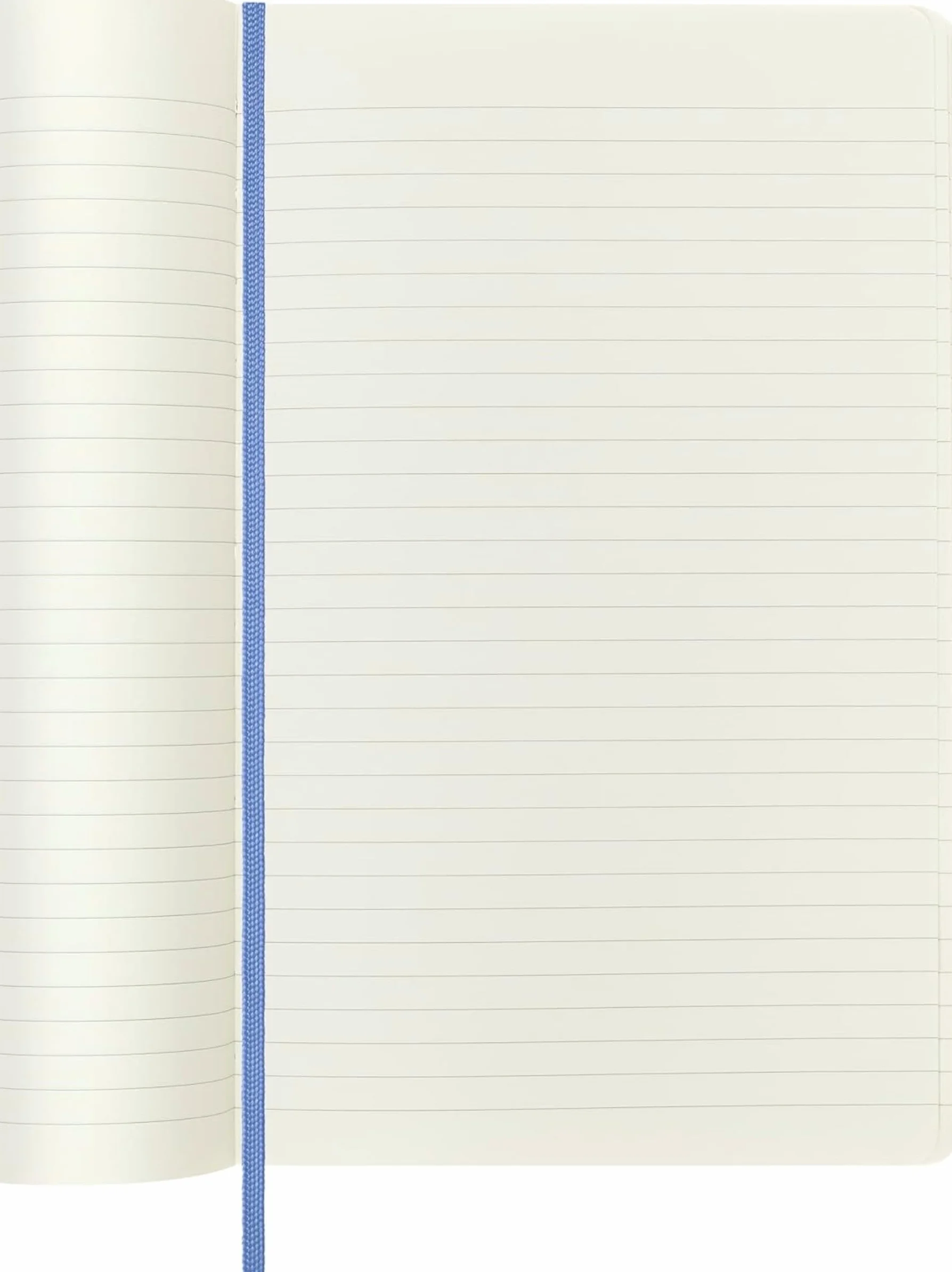 Moleskine Carnet Classique Ligné Couverture Souple Fermeture Elastique Taille Large 13 x 21 cm Bleu Hortensia 240 Pages