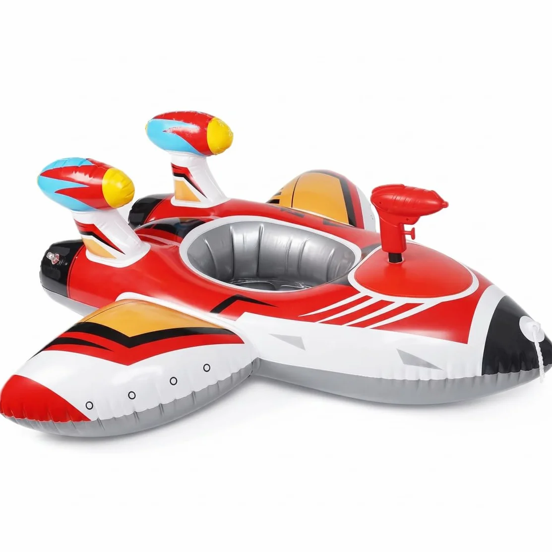 Bouée pour Enfants avec Pistolet à Eau, Jouet Gonflable Voiture Piscine 1-6 Ans, Rouge