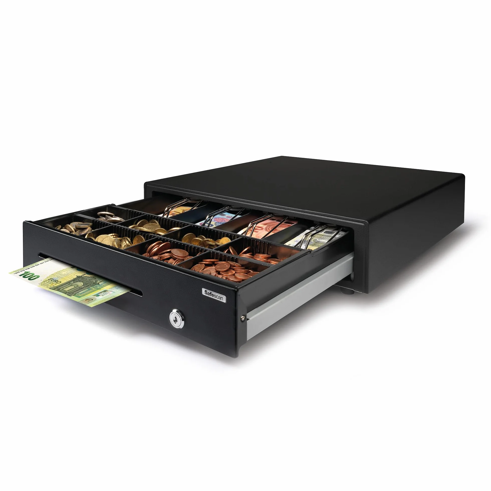 Safescan SD-4141 tiroir-caisse 4 emplacements billets 8 emplacements pièces RJ-12 41 x 41.5 x 11.5 cm