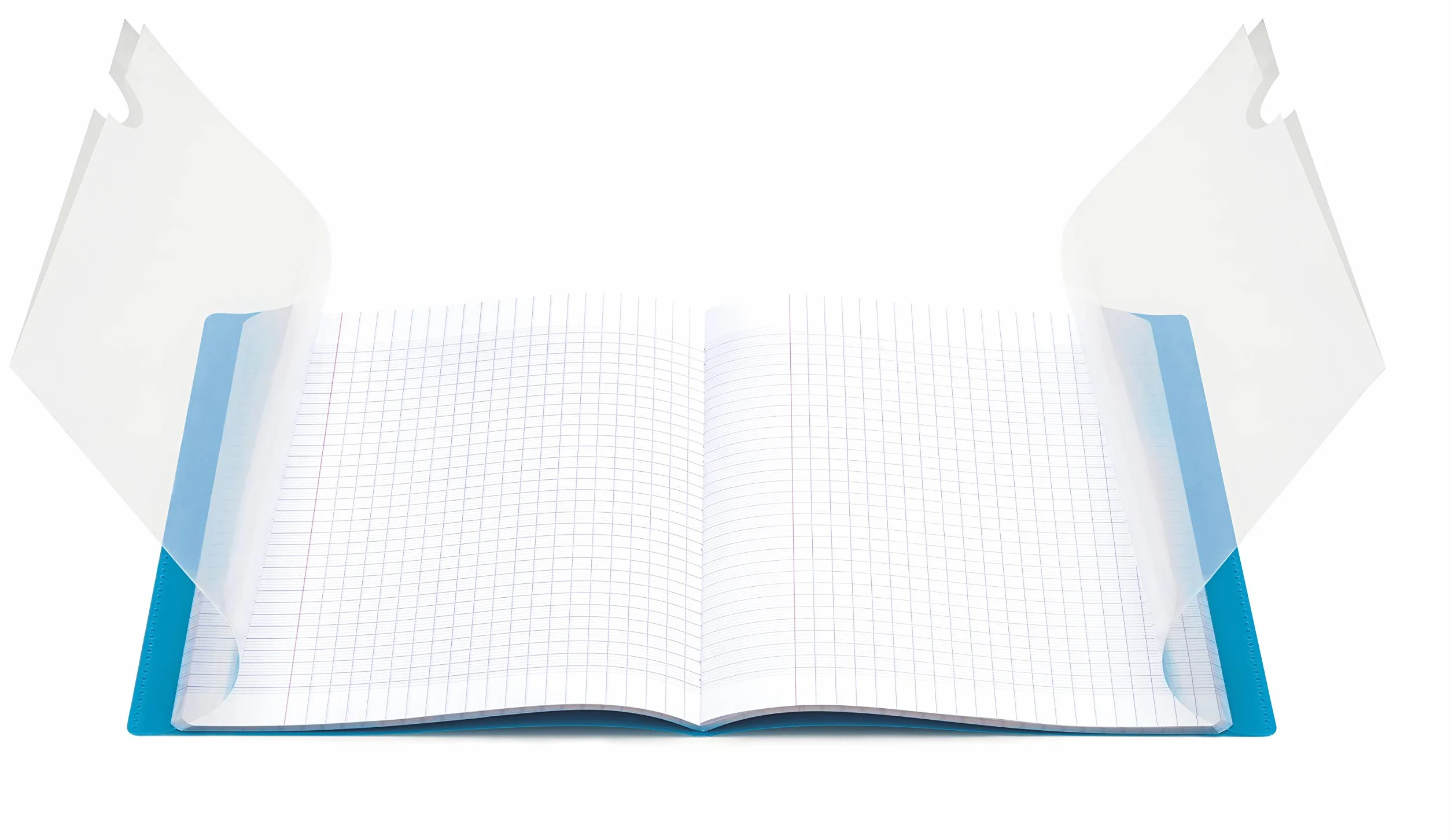 Clairefontaine Koverbook Cahier Agrafé A4 21x29,7 cm 48 Pages Grands Carreaux Papier Blanc 90 g Couverture Polypro