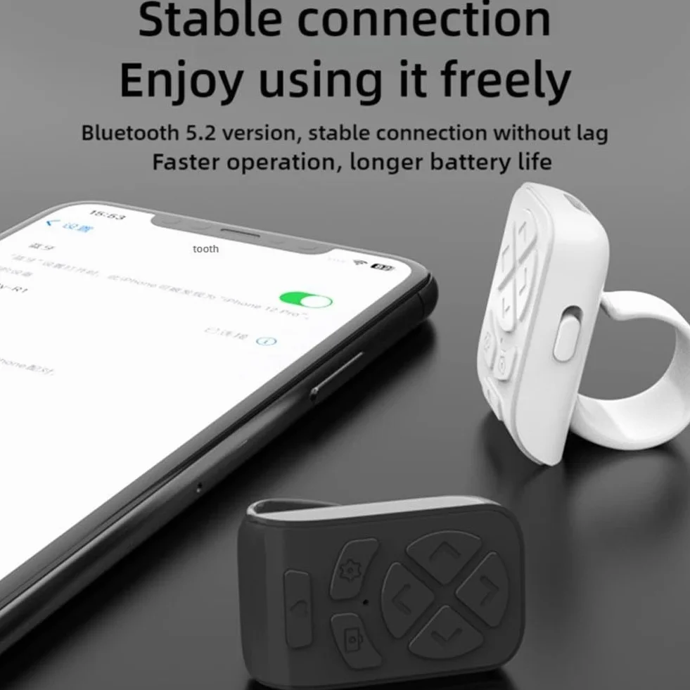 Bague de contrôle à distance Bluetooth pour tourner les pages Télécommande sans fil
