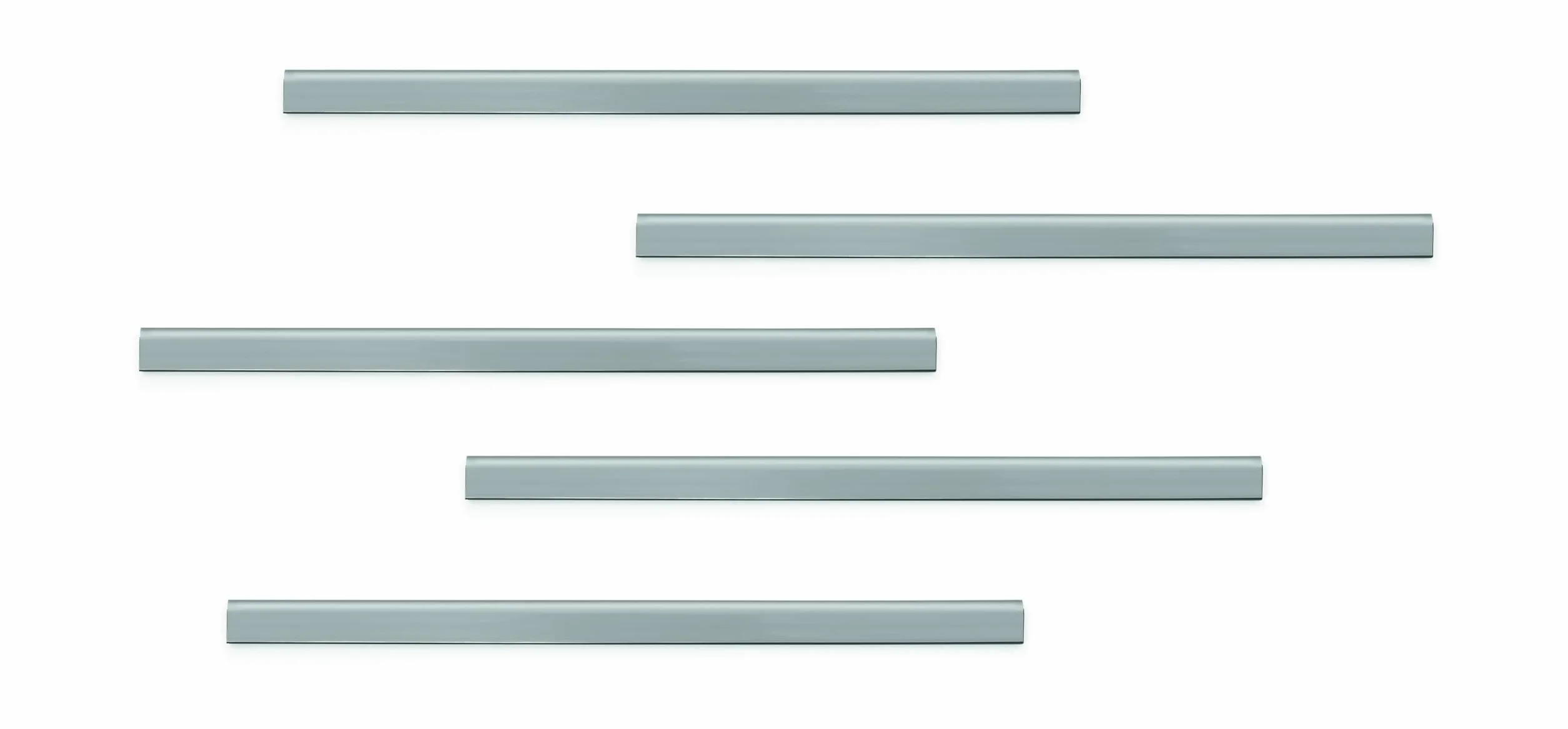 DURAFIX RAIL Barre d'Affichage pour Documents Pince Adhésive 210x17mm Lot de 5 Argent
