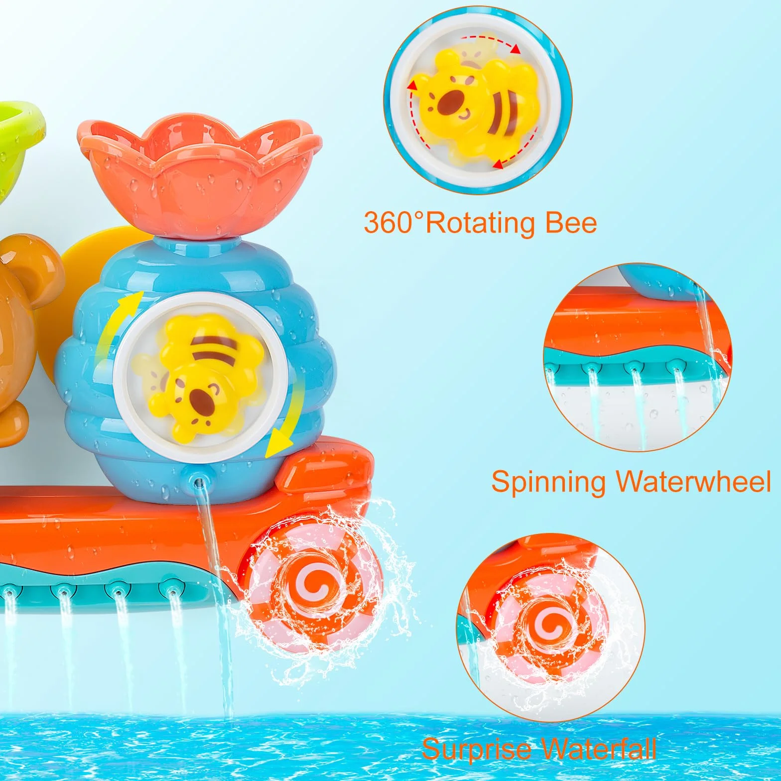Jouet de Bain Bébé 1-12 Ans Cadeau Garçon Fille 6-18 Mois
