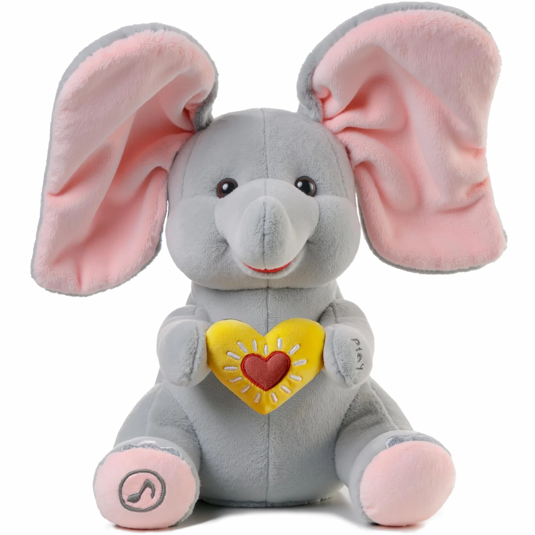 Flappy L'Éléphant Peluche Éléphant Animé Interactif Qui Chante Jouet Électrique Doudou Musical pour Bébé