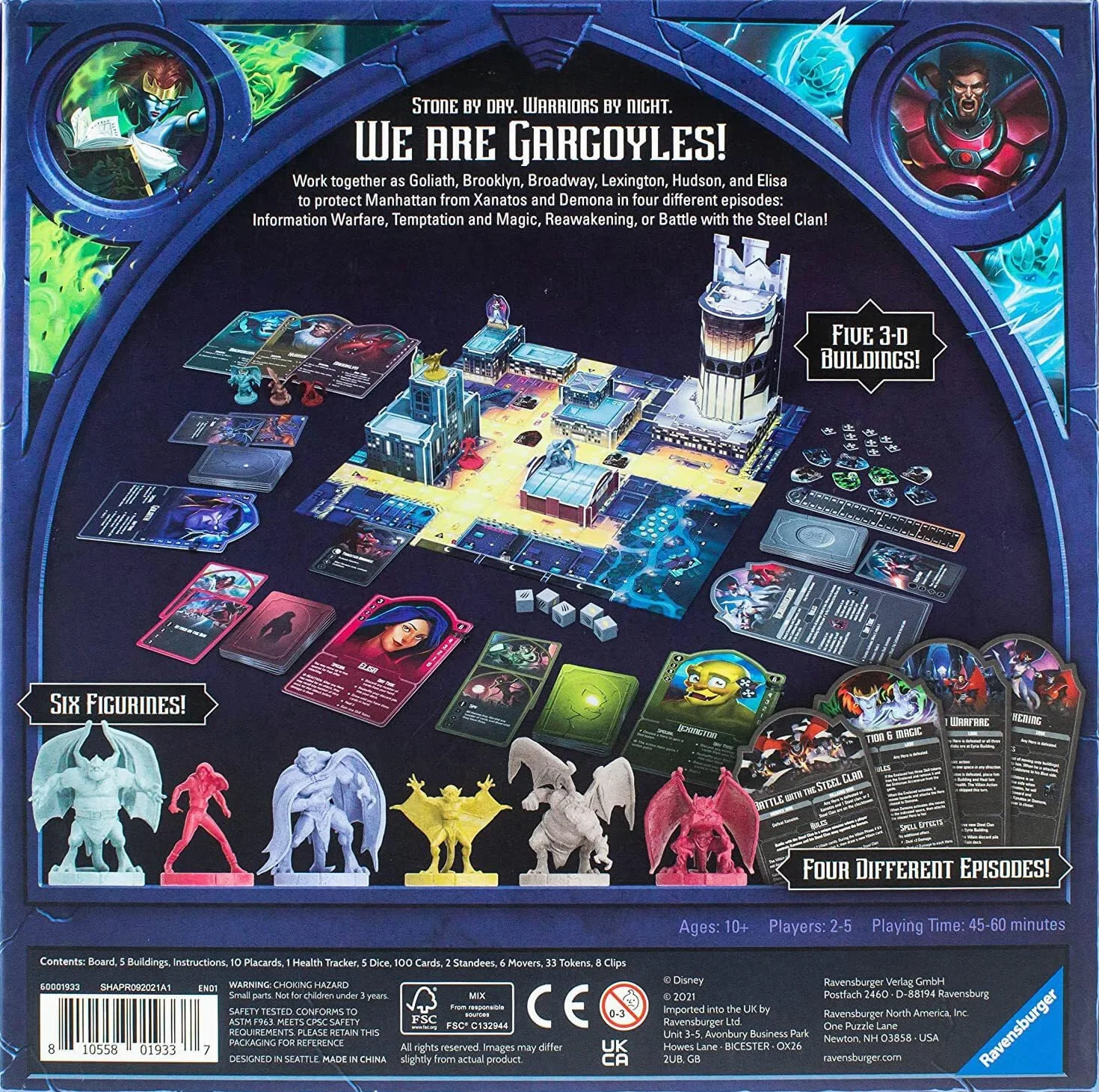 Ravensburger Disney Gargoyles – Jeux de société immersifs de stratégie familiale pour Enfants et Adultes à partir de 10 Ans – 2 à 5 Joueurs