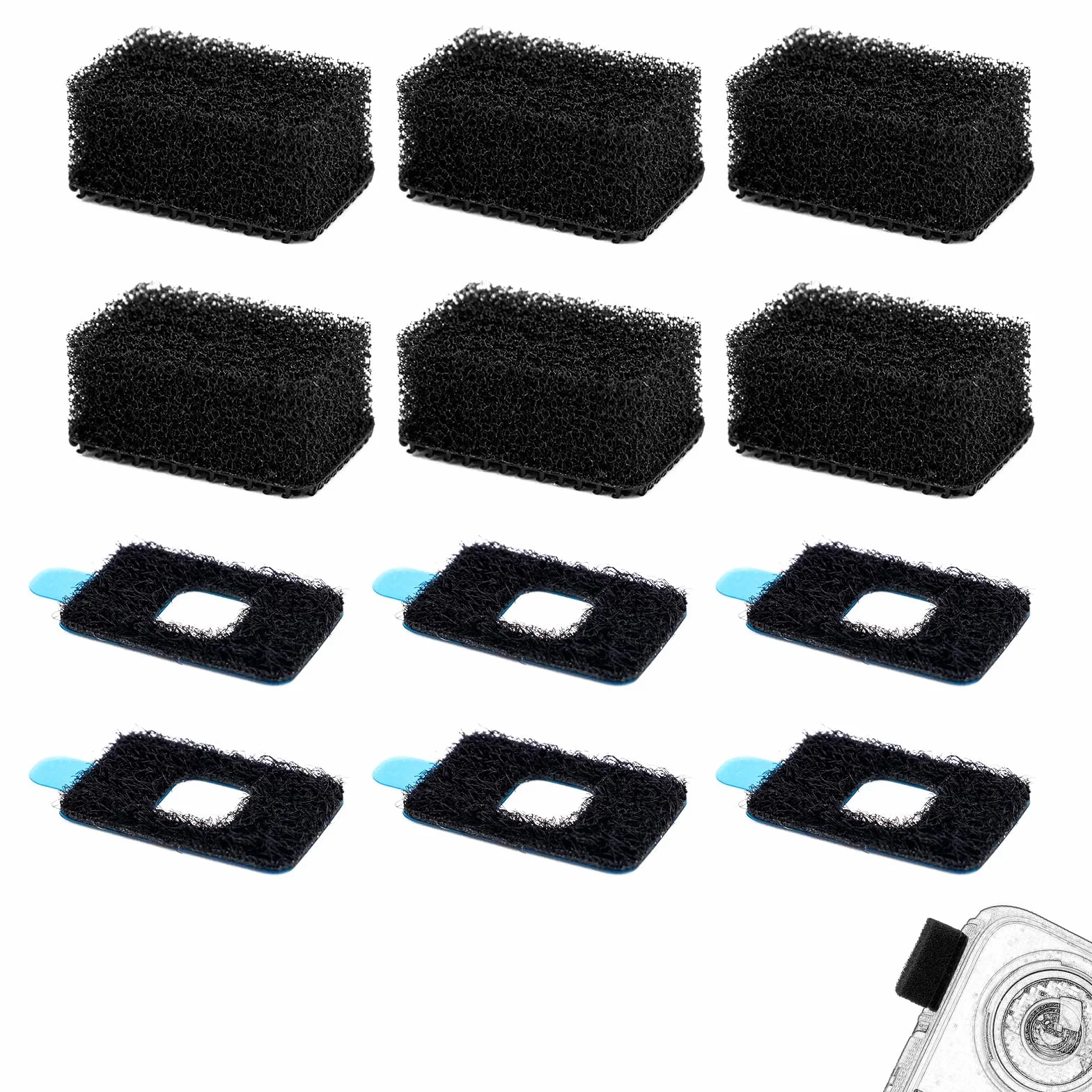 PEUTIER Lot de 6 Manchons de Protection pour Micro Insta360 X4, Pare-Brise Anti-Vent Extérieur