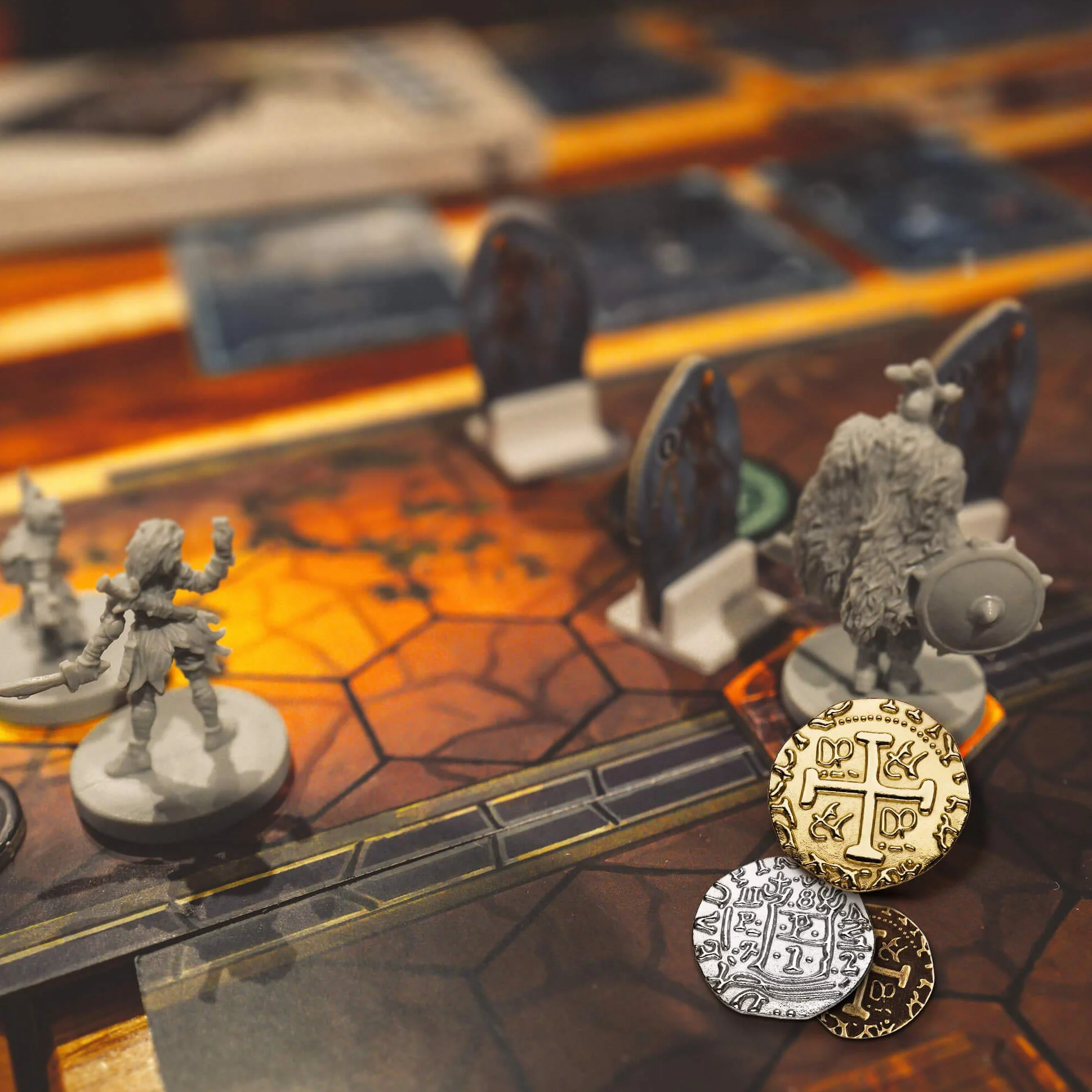 Pièces Pirates en Métal - 36 Pièces d'Or, Argent et Bronze pour Jeux de Société