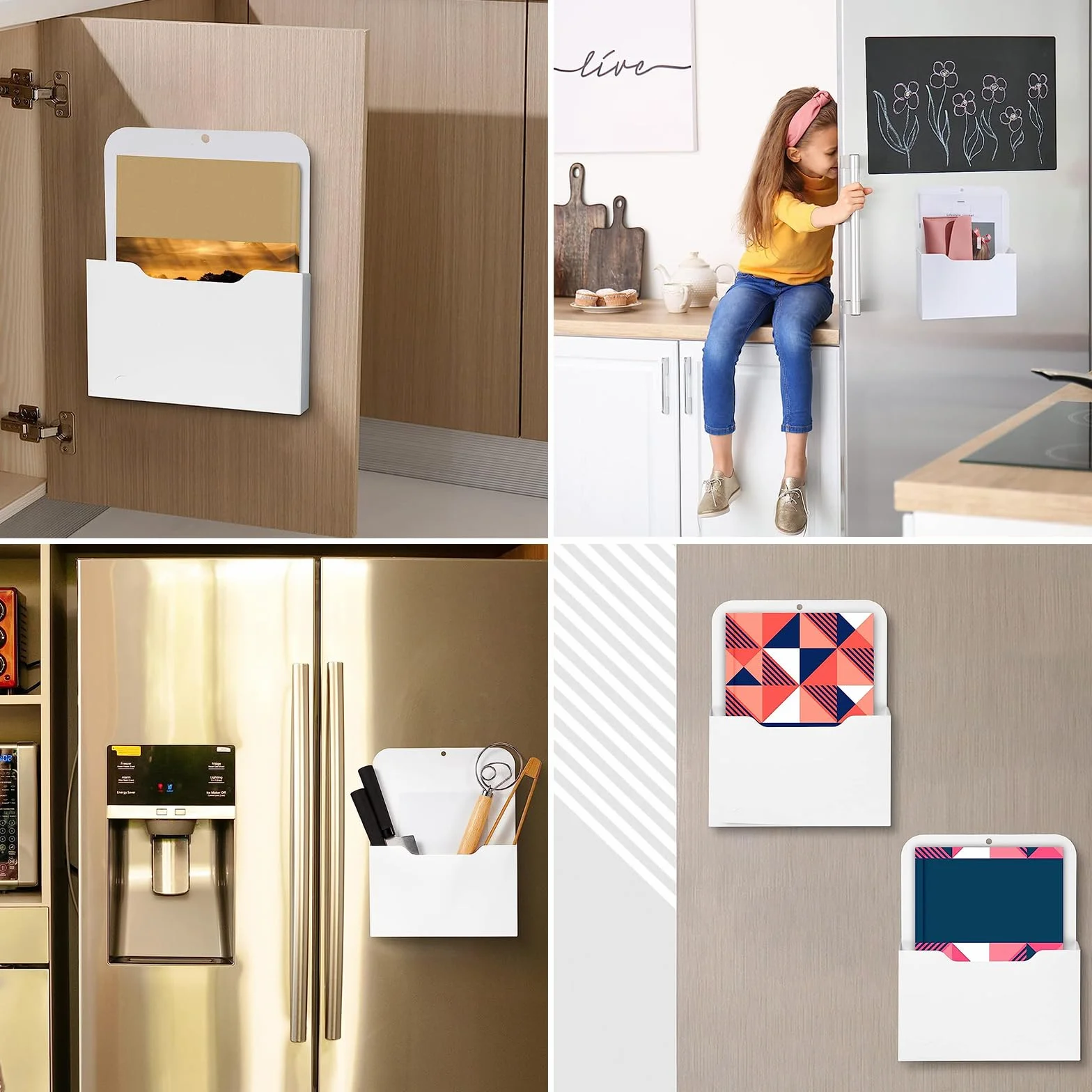 Porte Documents Magnétiques A4 3 pièces pour Tableau Blanc Réfrigérateur