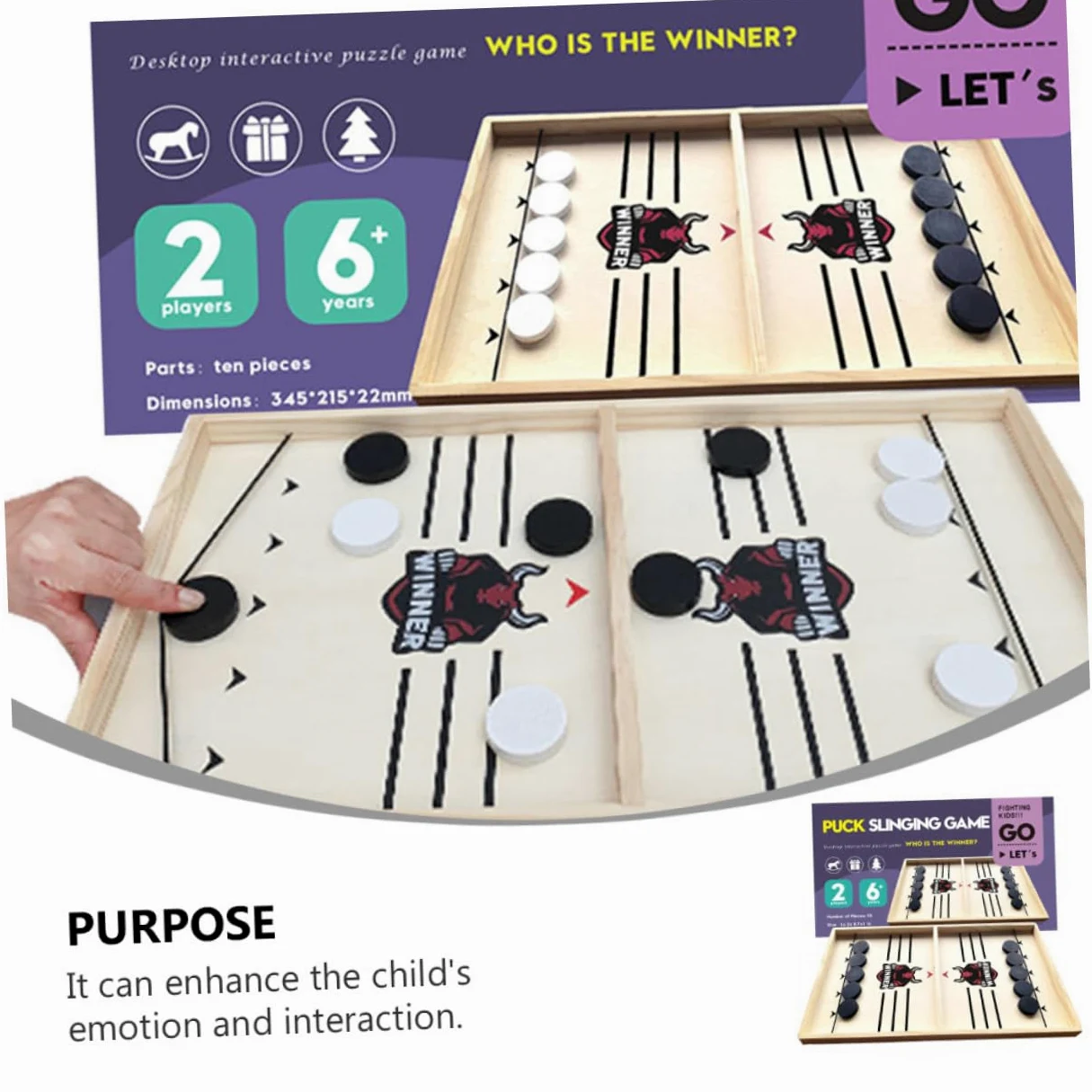 SUPVOX Jeu de Palet à Fronde Rapide Bois Éducatif pour Parents et Garçon Fille de Amusant pour Développer Intelligence et Interaction Familiale