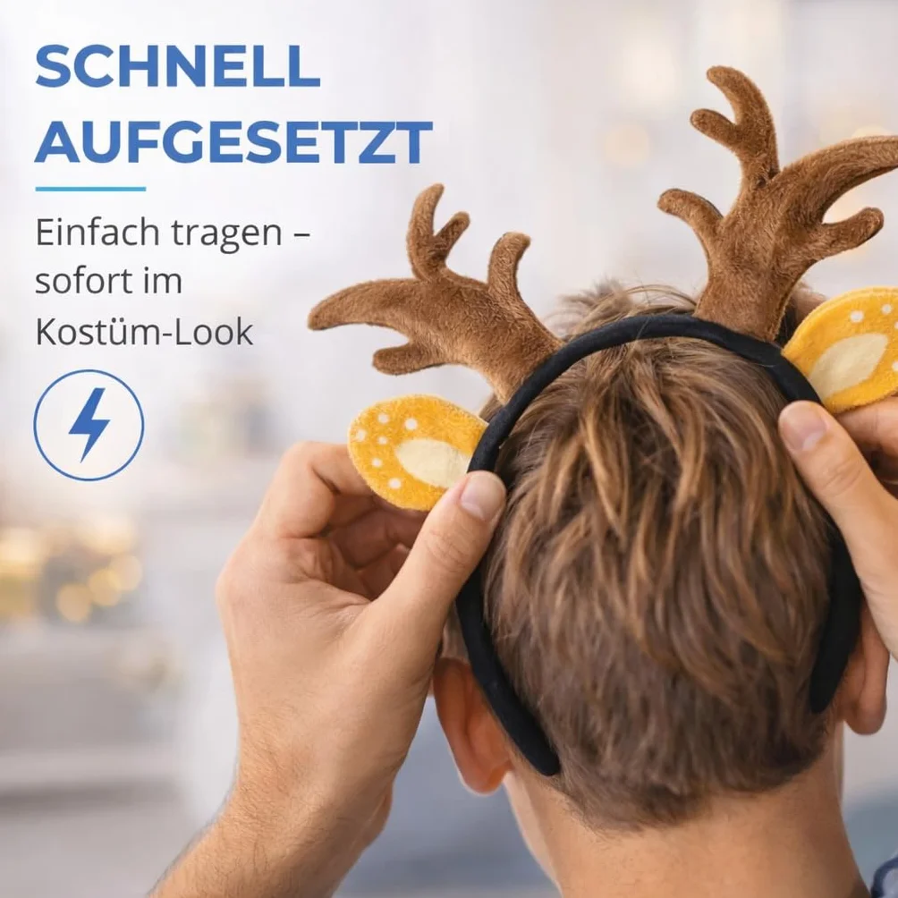 Chapeau de chevreuil bois de cerf carnaval adultes enfants costumes