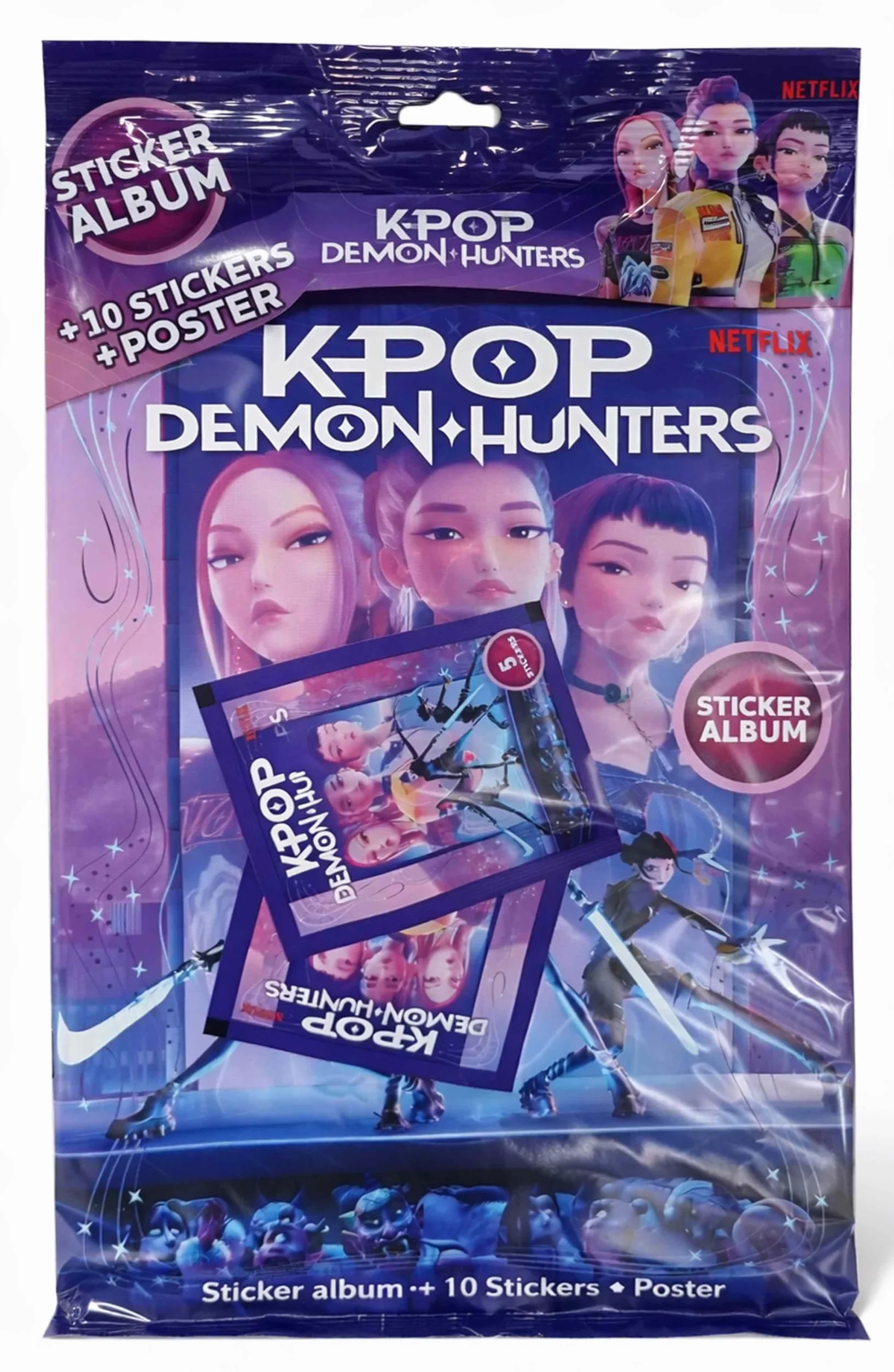 K-Pop Chasseurs de Démons Pack de Départ - Album de Stickers, Figurines, Affiche Officielle, Ensemble de Collection