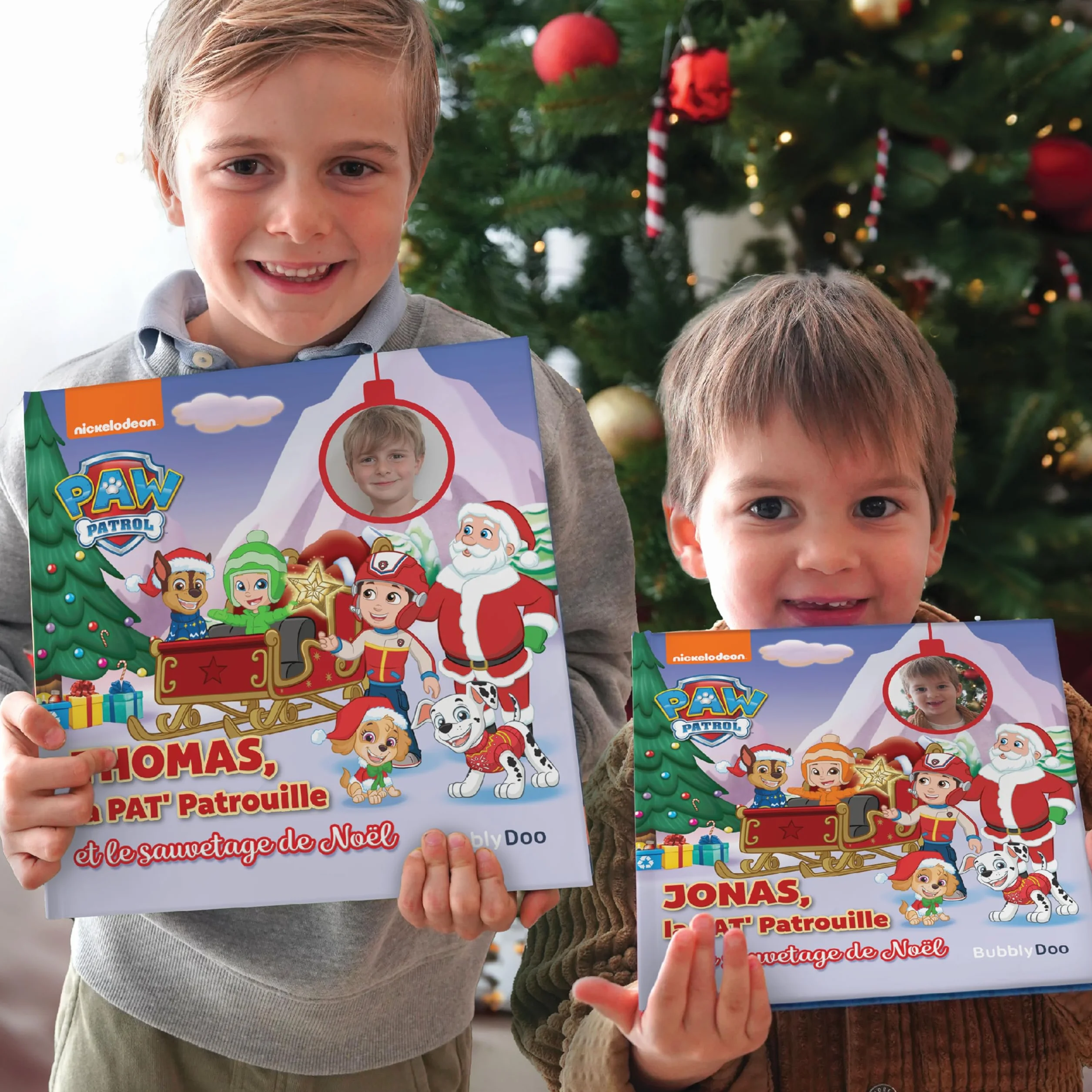 Livre personnalisé pour enfants BubblyDoo La Pat' Patrouille sauve Noël 2-8 ans