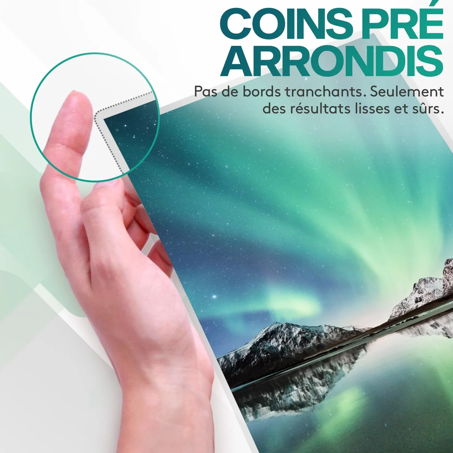 ACROPAQ Pochettes de plastification A4 mat 100 micron Anti-reflets Coins arrondis - Pack de 100