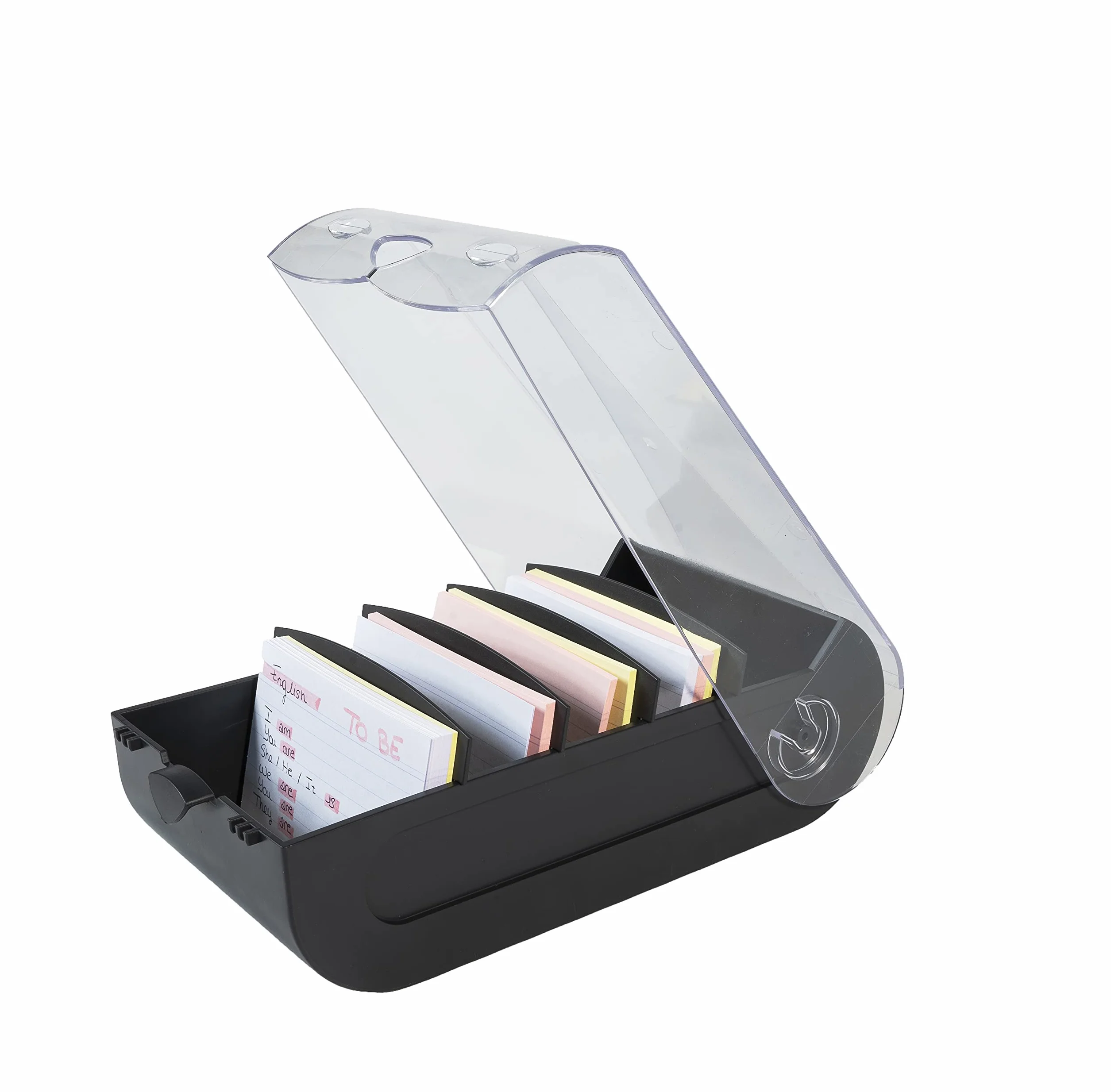 Exacompta Learning box BUNNYBOX A8 19,5x10x6,2 cm Office noir/cristal capacité 650 cartes