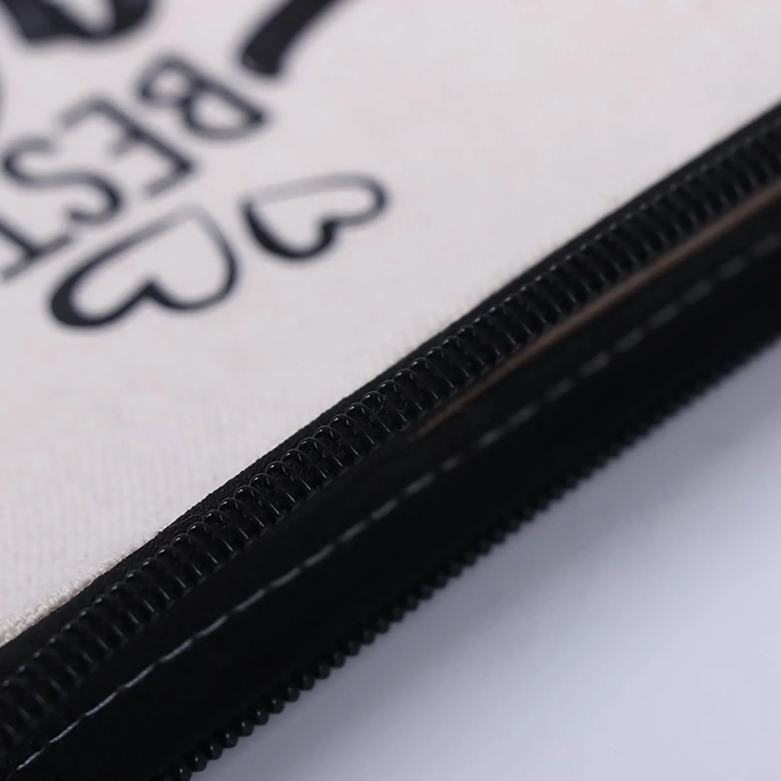 Trousse de Maquillage en Toile 2 Pièces, Sac Zippé Multifonctionnel Voyage Fait Main DIY, Blanc