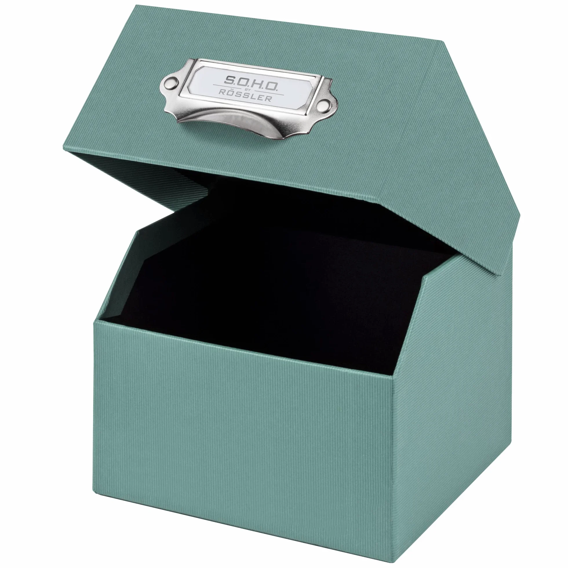 Rössler Papier S.O.H.O. Fotobox Boîte de rangement opale 167 x 125 x 152 mm étiquette inscriptible 1 pièce DIN A6