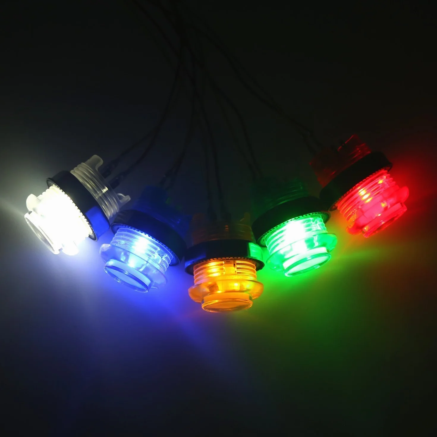 EG Starts 5x 30mm Arcade LED Lights Push Button Built-in Switch 5V Illuminated Buttons For Arcade Machine Games DIY Kit