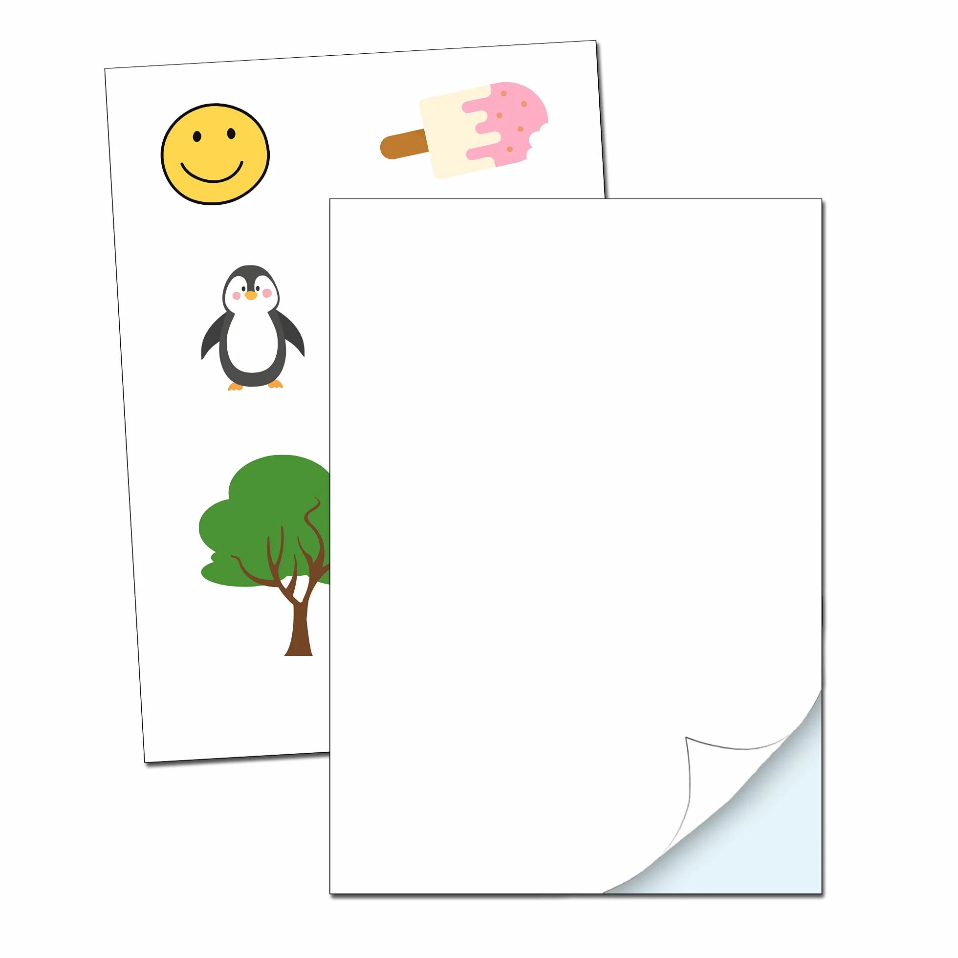 Papier Autocollant Vinyle Imprimable Étanche A4 Blanc 30 Feuilles