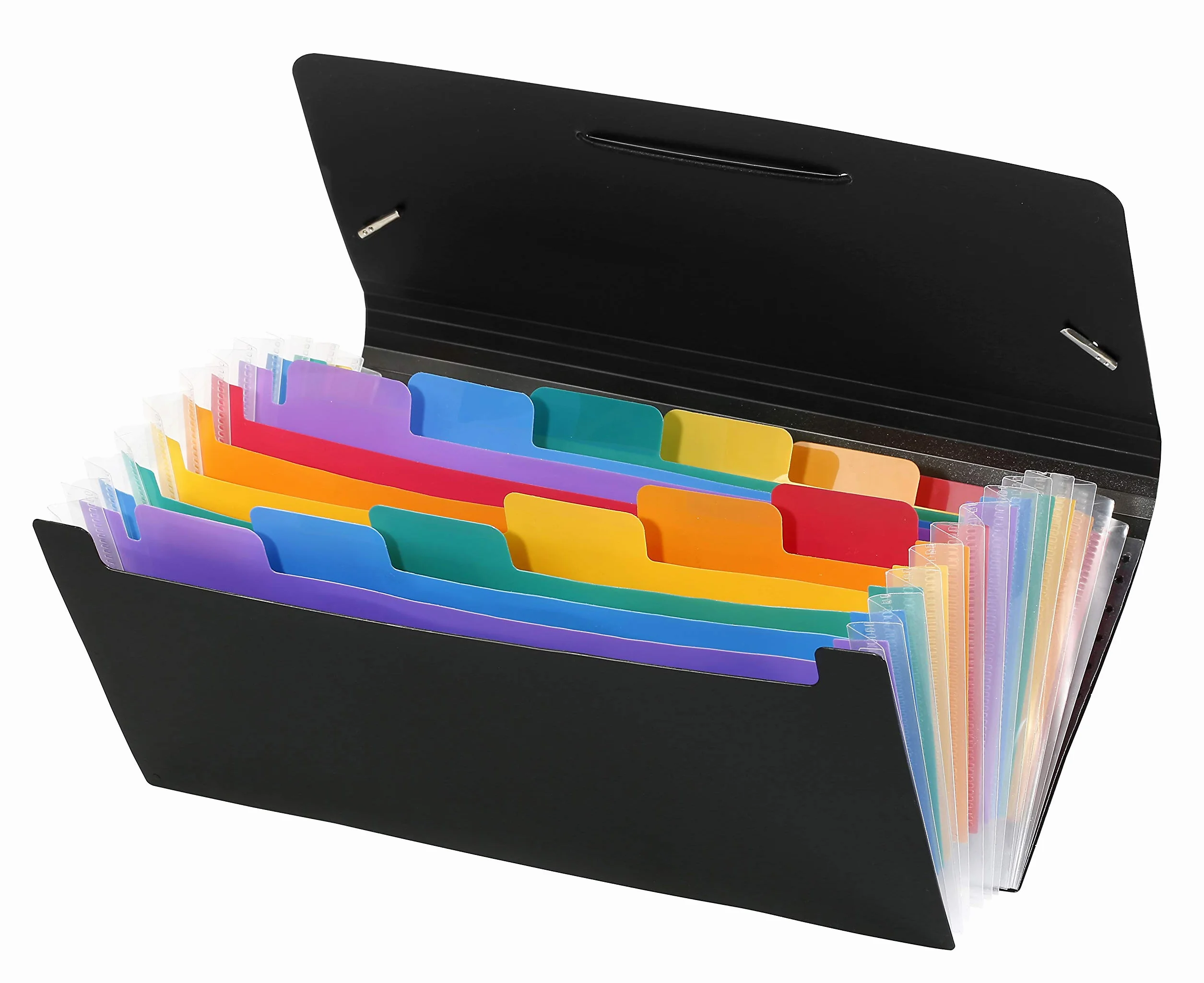 Viquel Rainbow Class Trieur Accordéon de Bureau 12 Positions Organisateur Extensible 26 x 13 cm